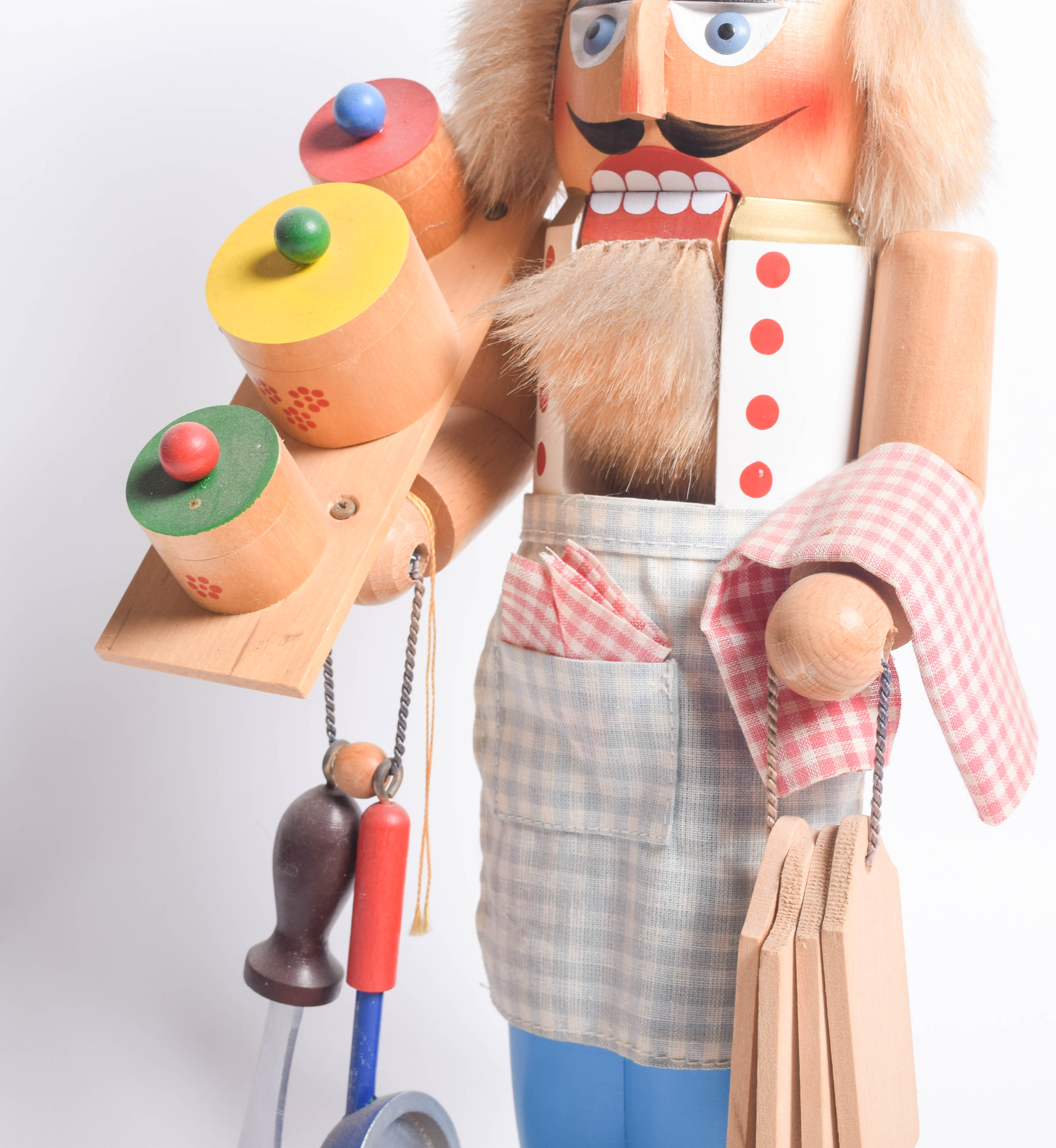 Vintage Steinbach Nutcracker and Folk Art Doll