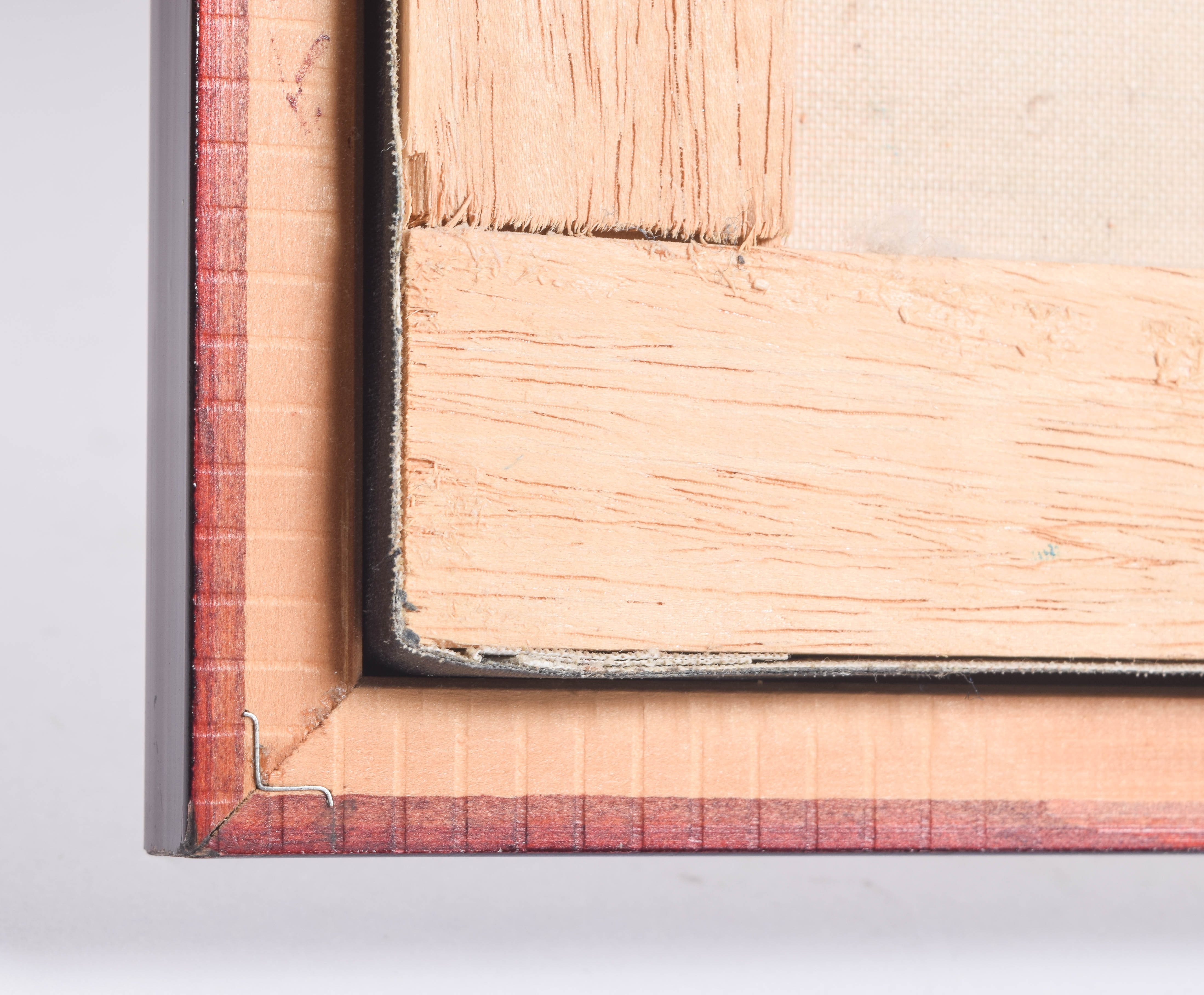 Vintage Acrylic Painting on Canvas of a French Street Scene