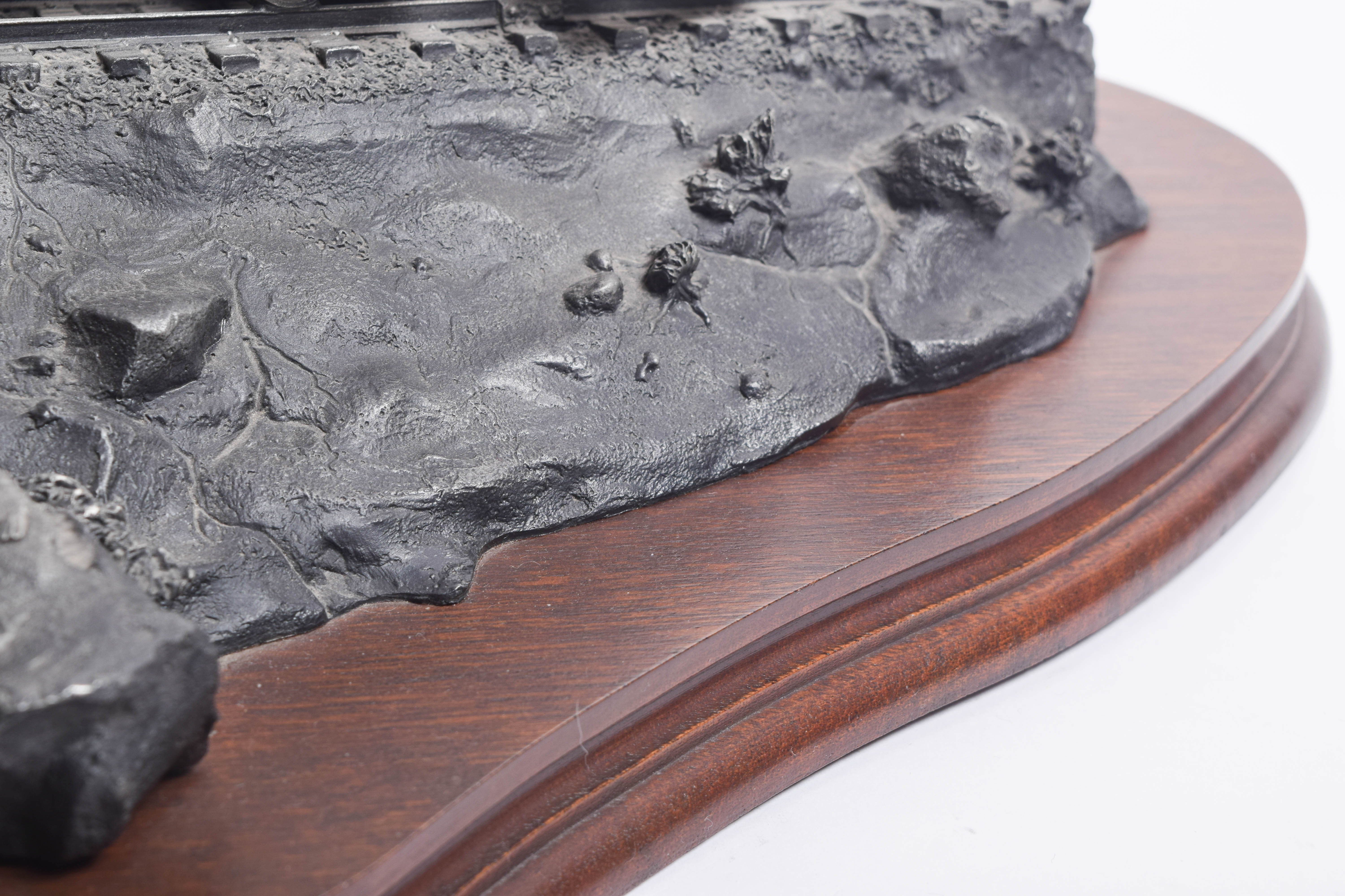 Michael Boyett Reproduction Pewter Sculpture "Attack on the Iron Horse"