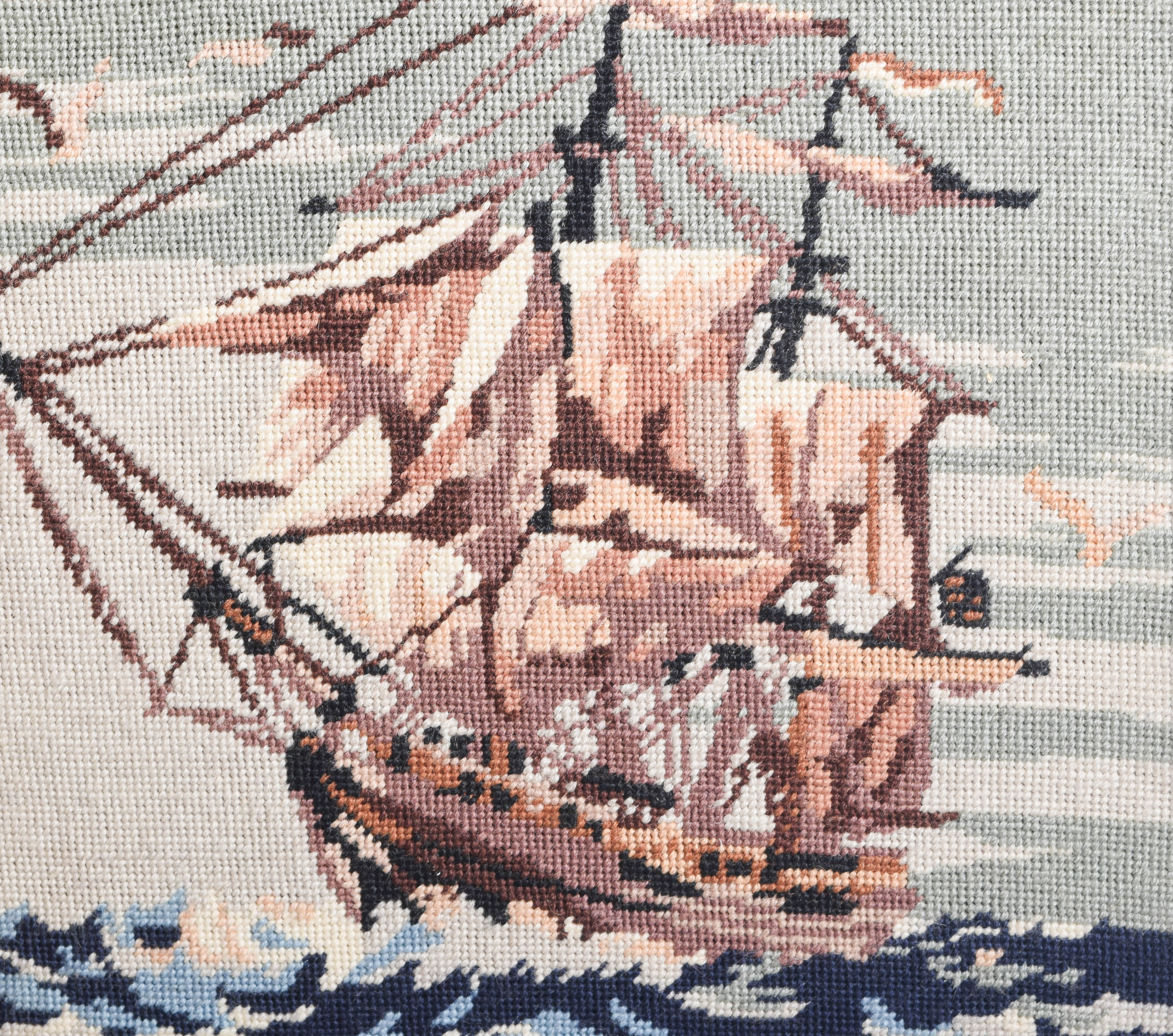 Vintage Pair of Nautical Wall Tapestries