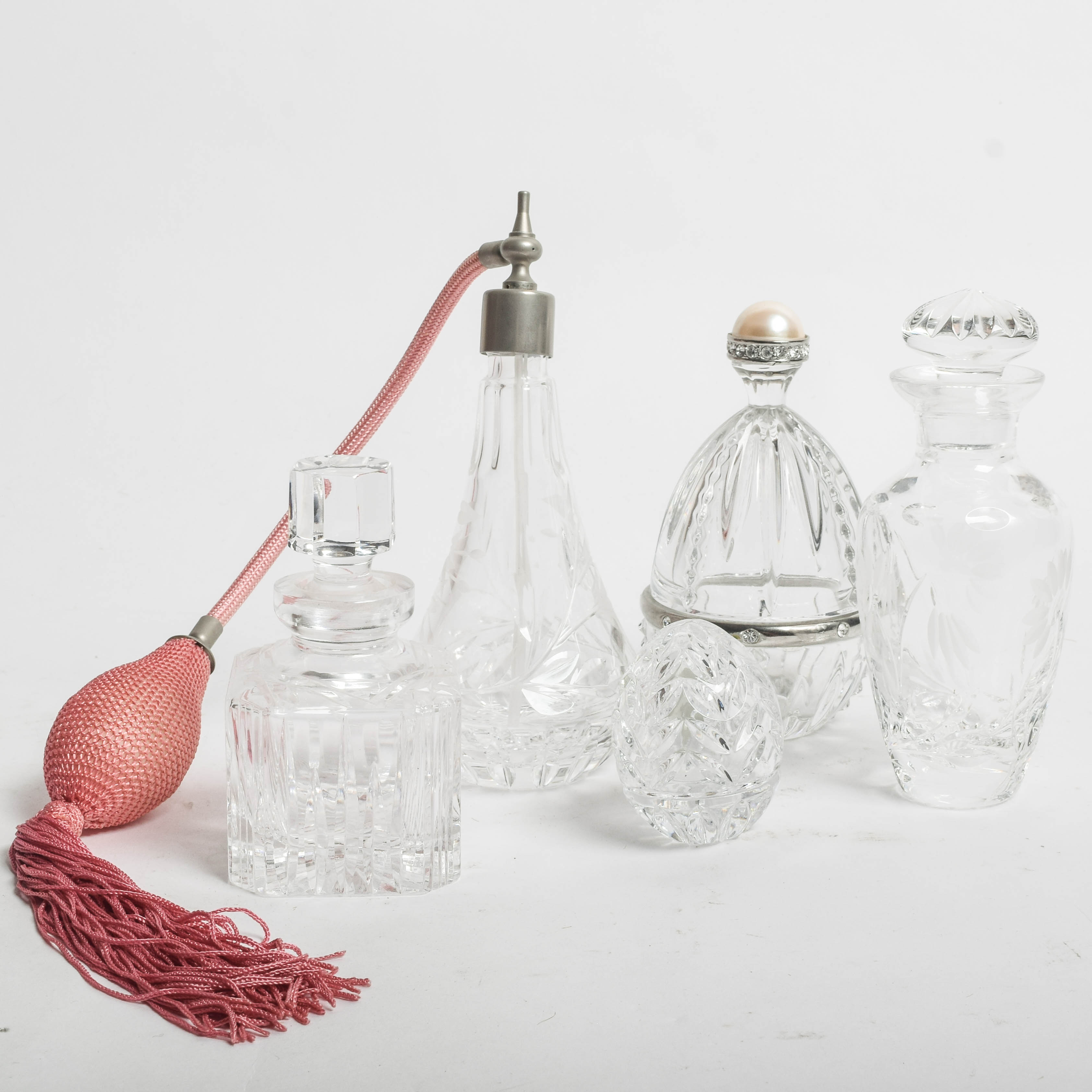 Collection of Vintage Vanity Items Featuring Waterford and Lenox