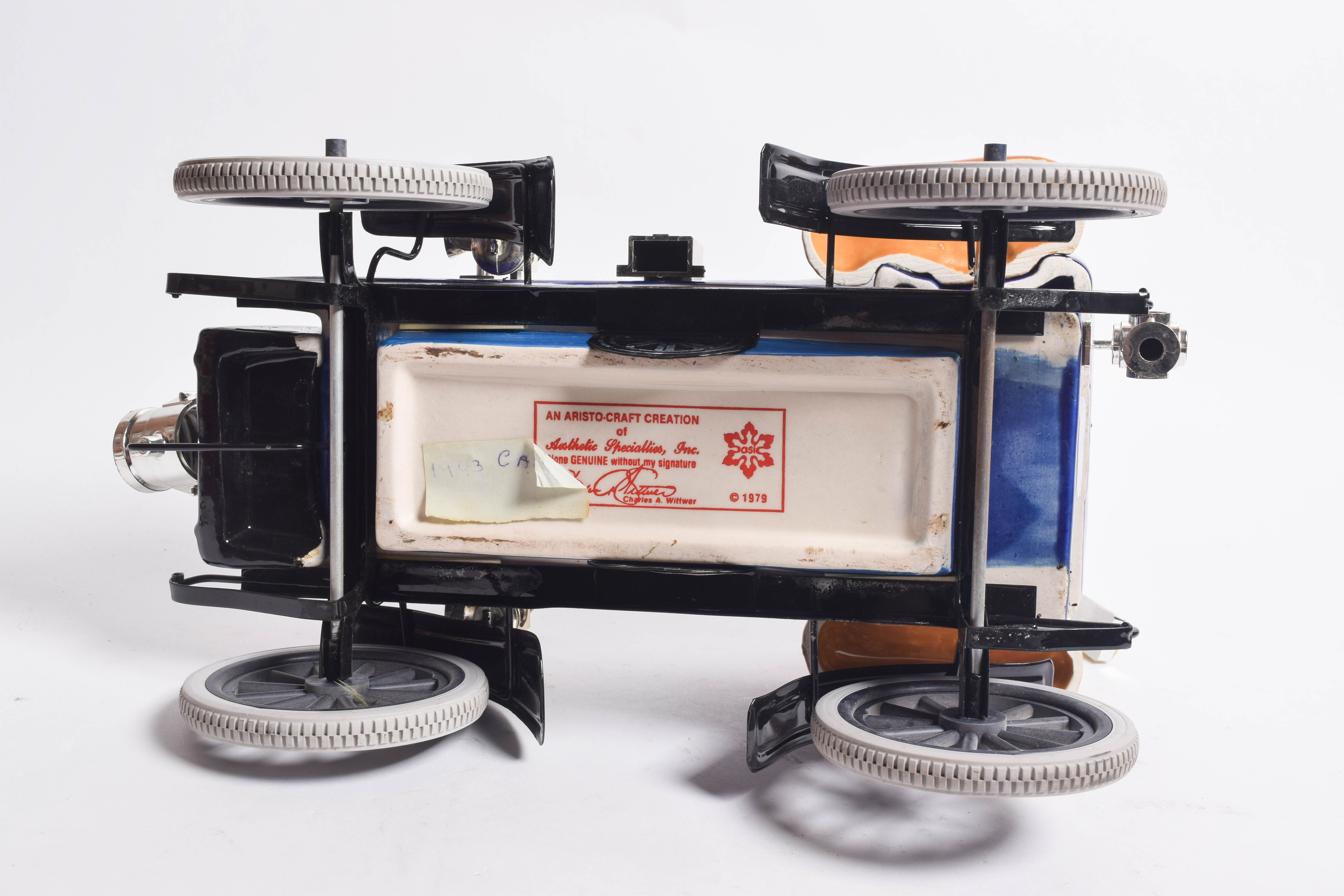 Charles A. Wittwer Ceramic 1903 Cadillac Horseless Carriage Decanter