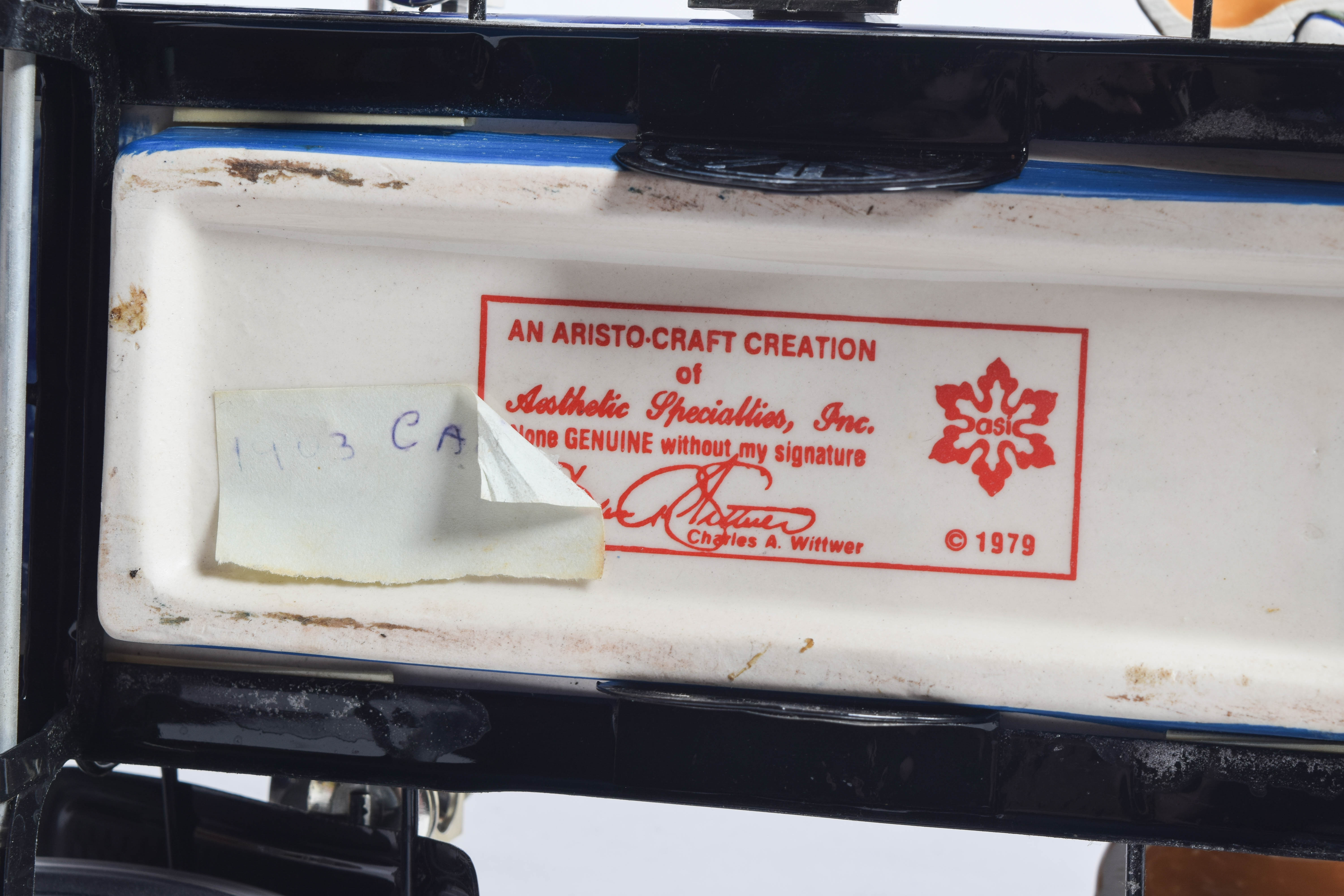 Charles A. Wittwer Ceramic 1903 Cadillac Horseless Carriage Decanter