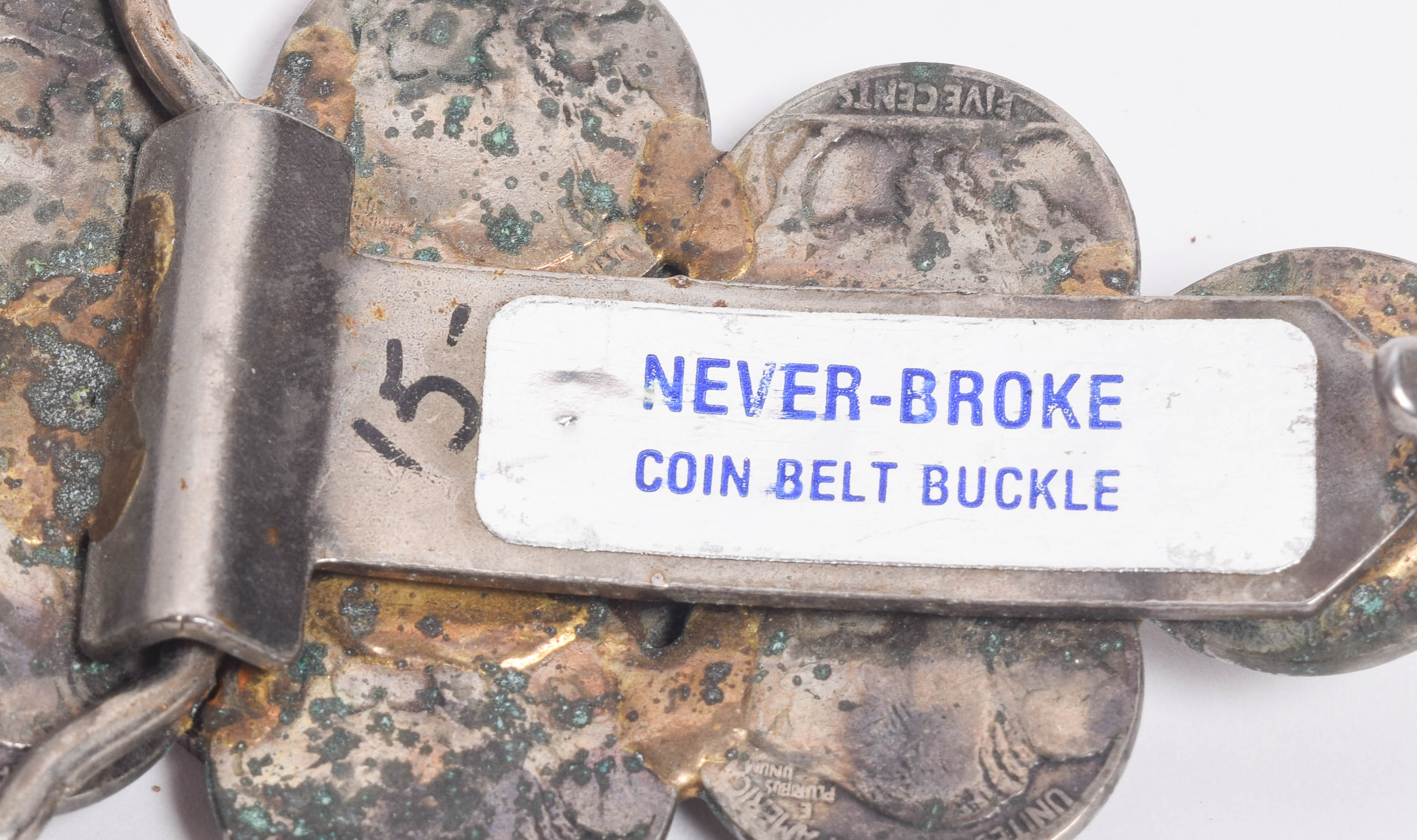 Vintage 1902 Indian Head Penny Bolo Tie and Never-Broke Belt Buckle