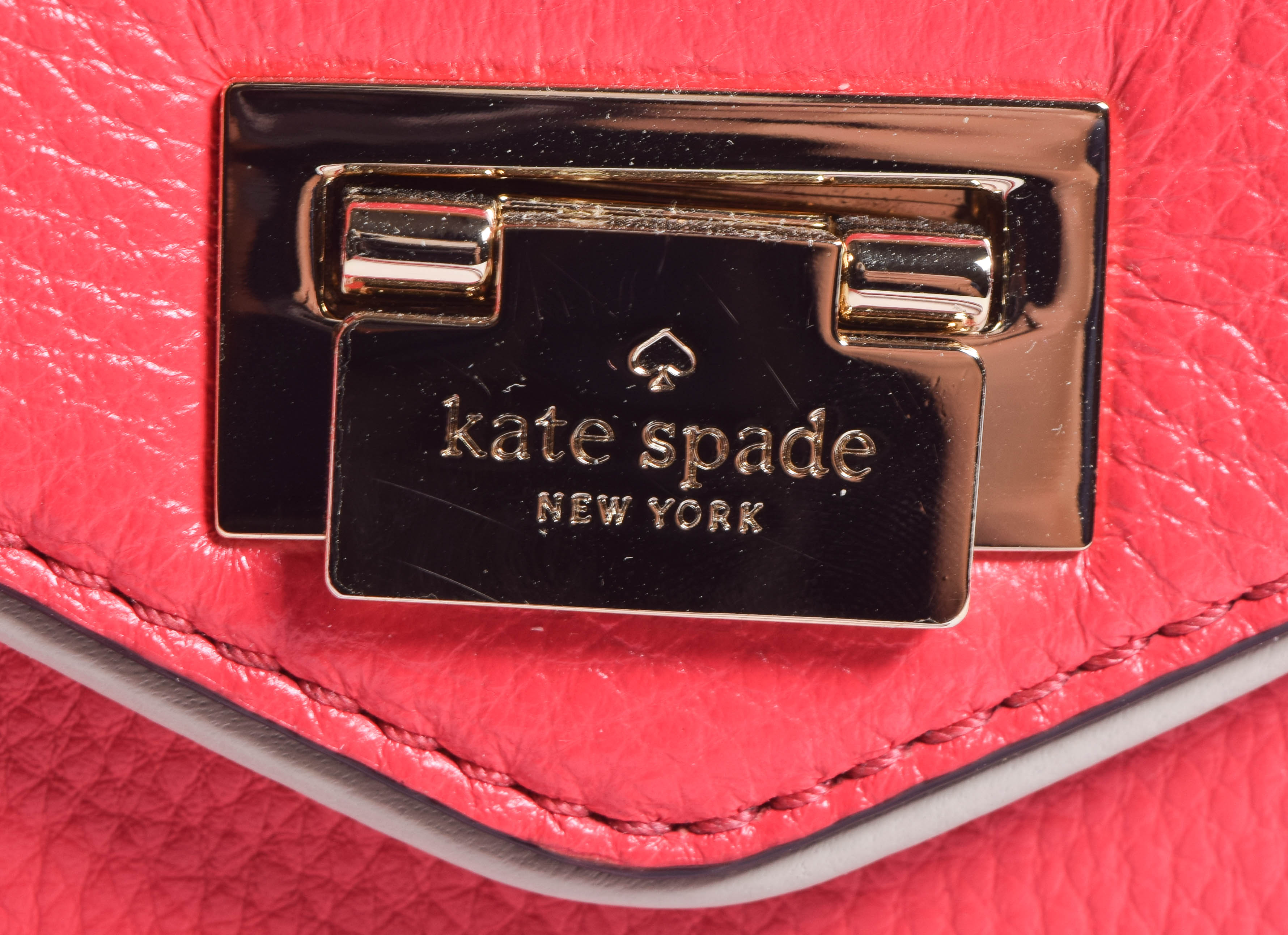 Kate Spade Pink Leather Envelope Clutch Shoulder Bag and Matching Cardholder