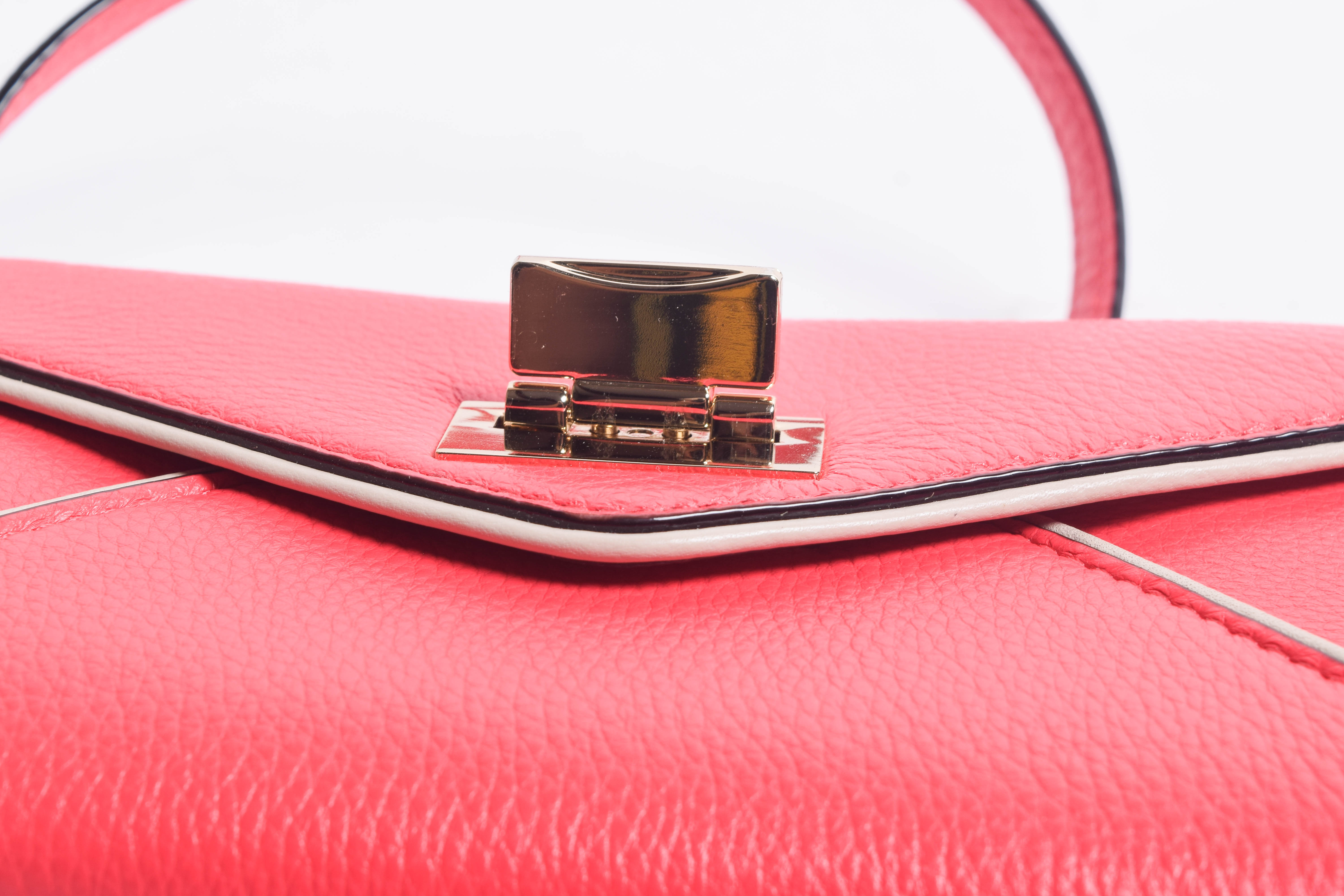 Kate Spade Pink Leather Envelope Clutch Shoulder Bag and Matching Cardholder