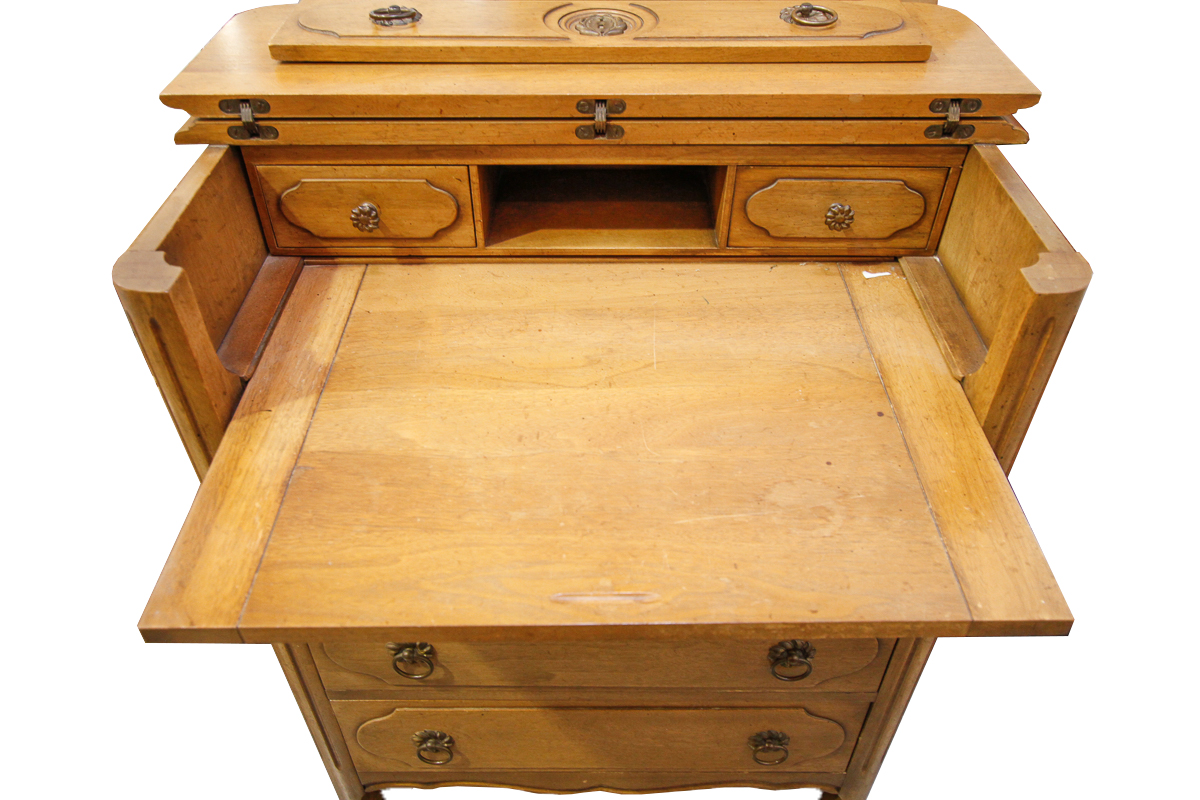 Vintage Directoire Style Secretary Chest by Davis Cabinet Company