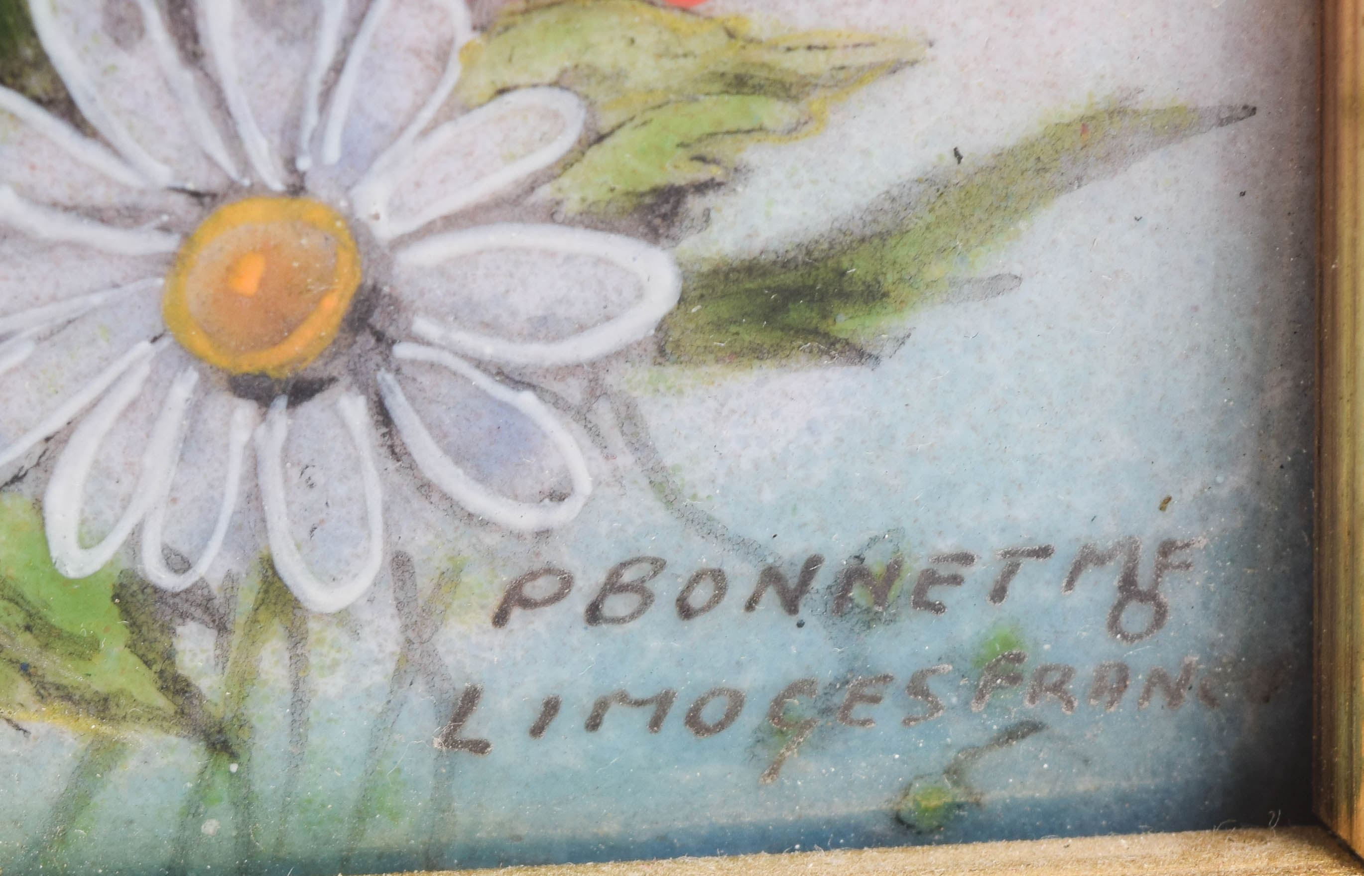 Collection of Vintage Limoge Hand Painted Porcelain Tiles