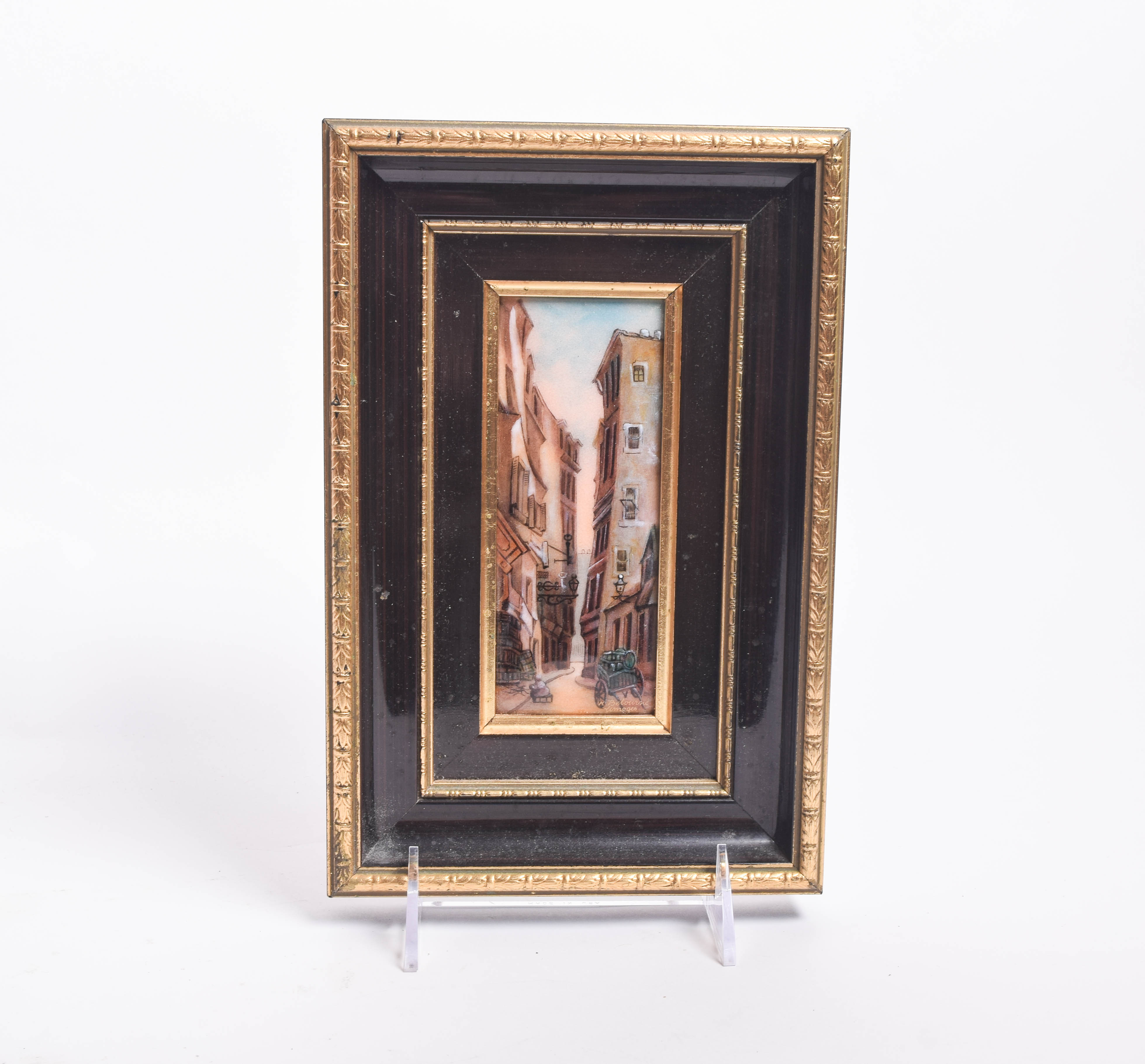 Collection of Vintage Limoge Hand Painted Porcelain Tiles