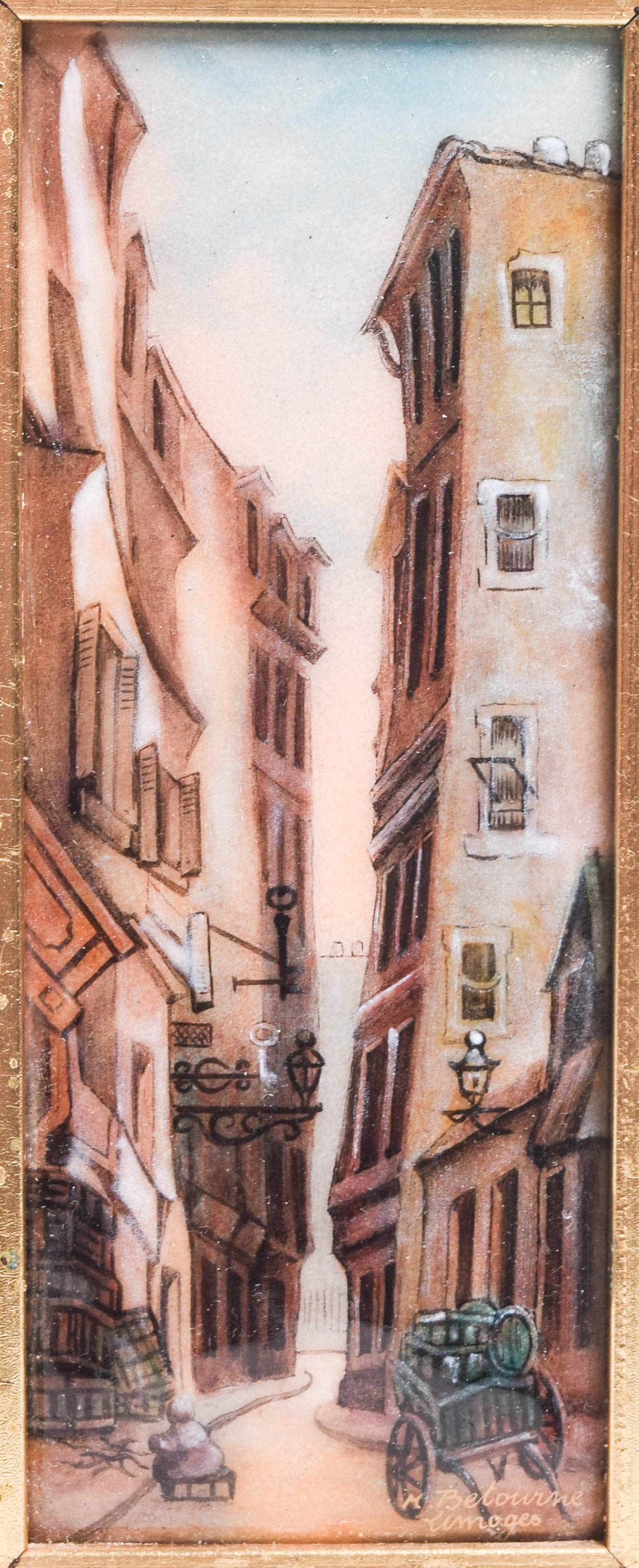 Collection of Vintage Limoge Hand Painted Porcelain Tiles