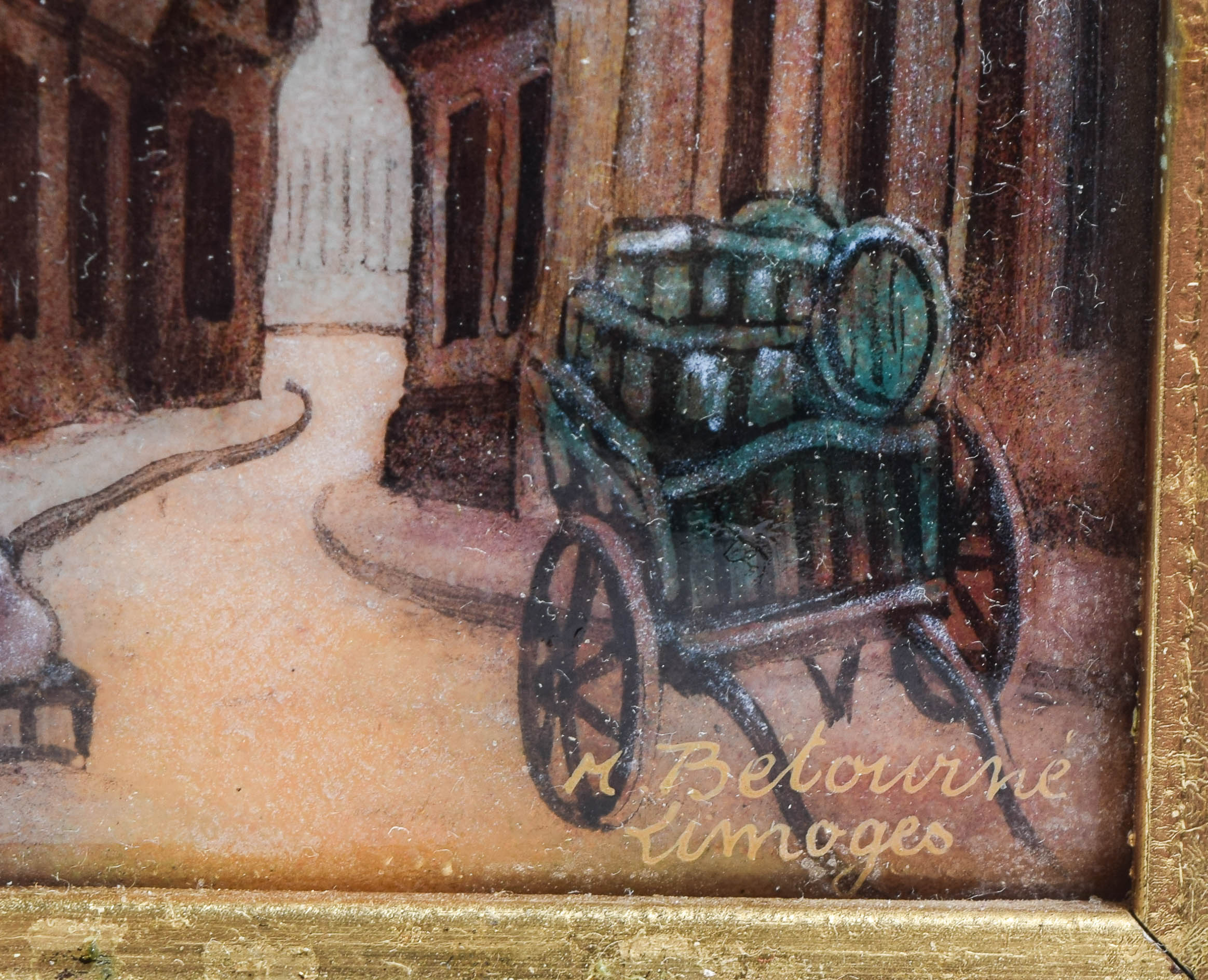 Collection of Vintage Limoge Hand Painted Porcelain Tiles