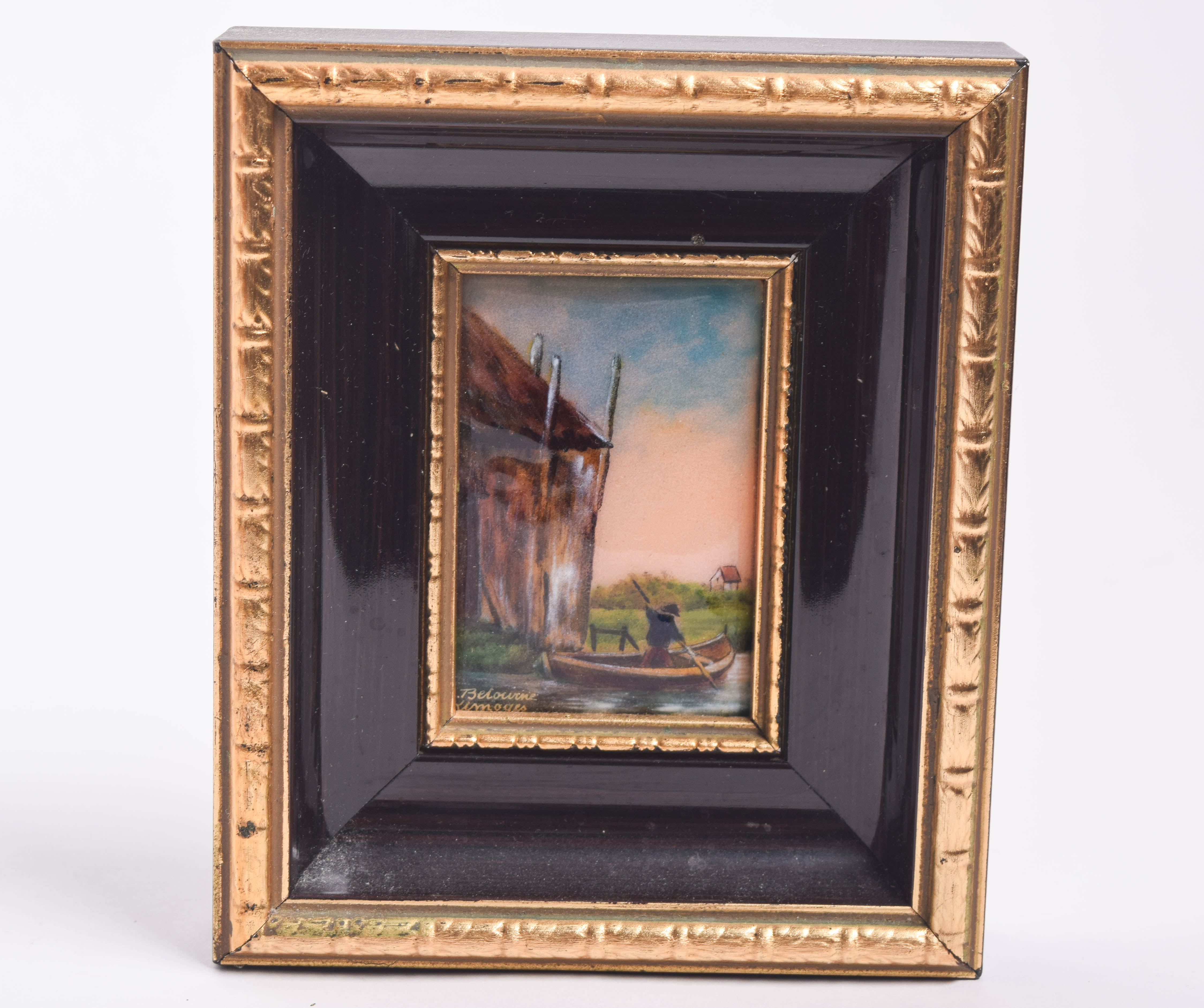 Collection of Vintage Limoge Hand Painted Porcelain Tiles