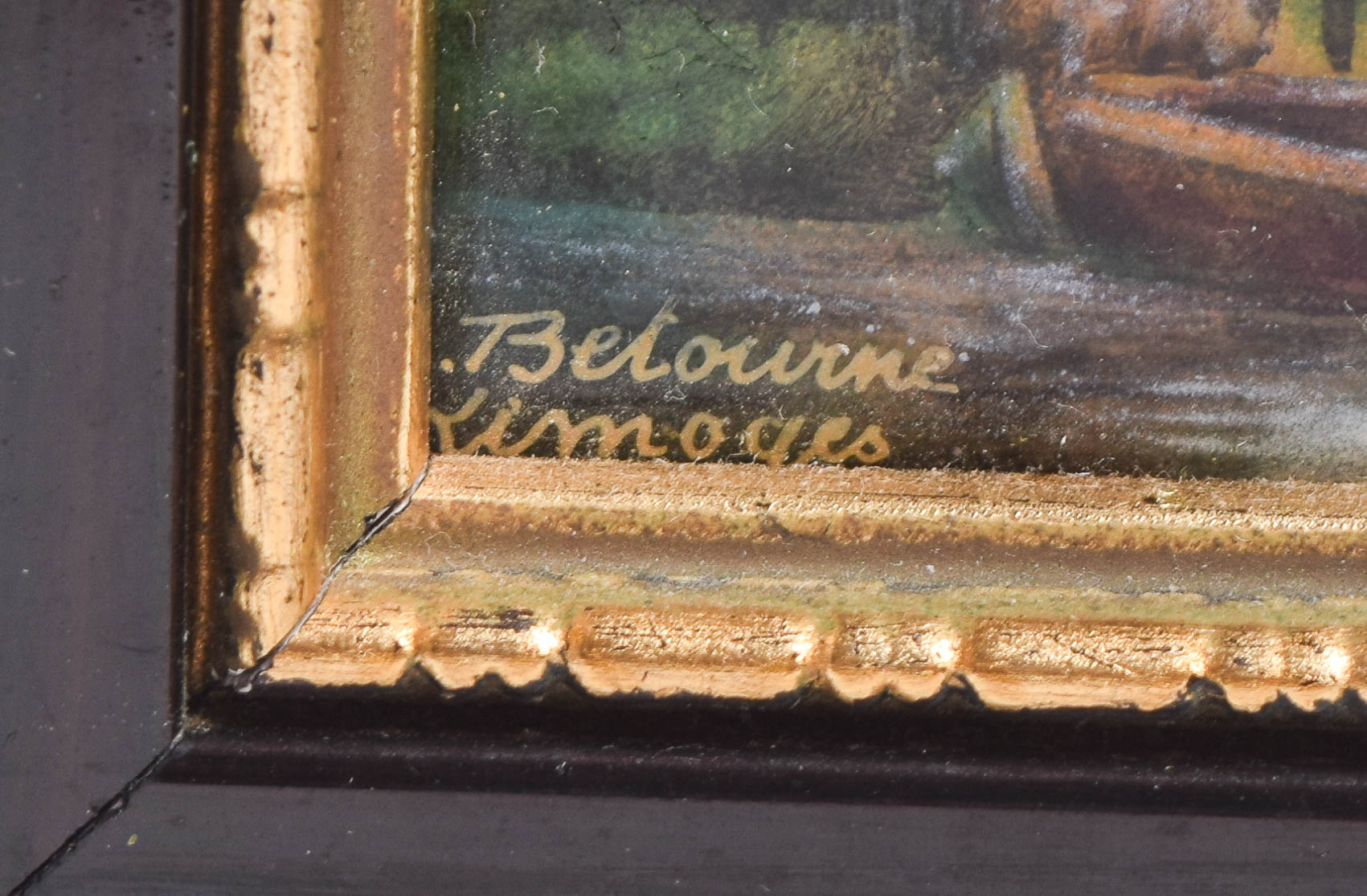 Collection of Vintage Limoge Hand Painted Porcelain Tiles