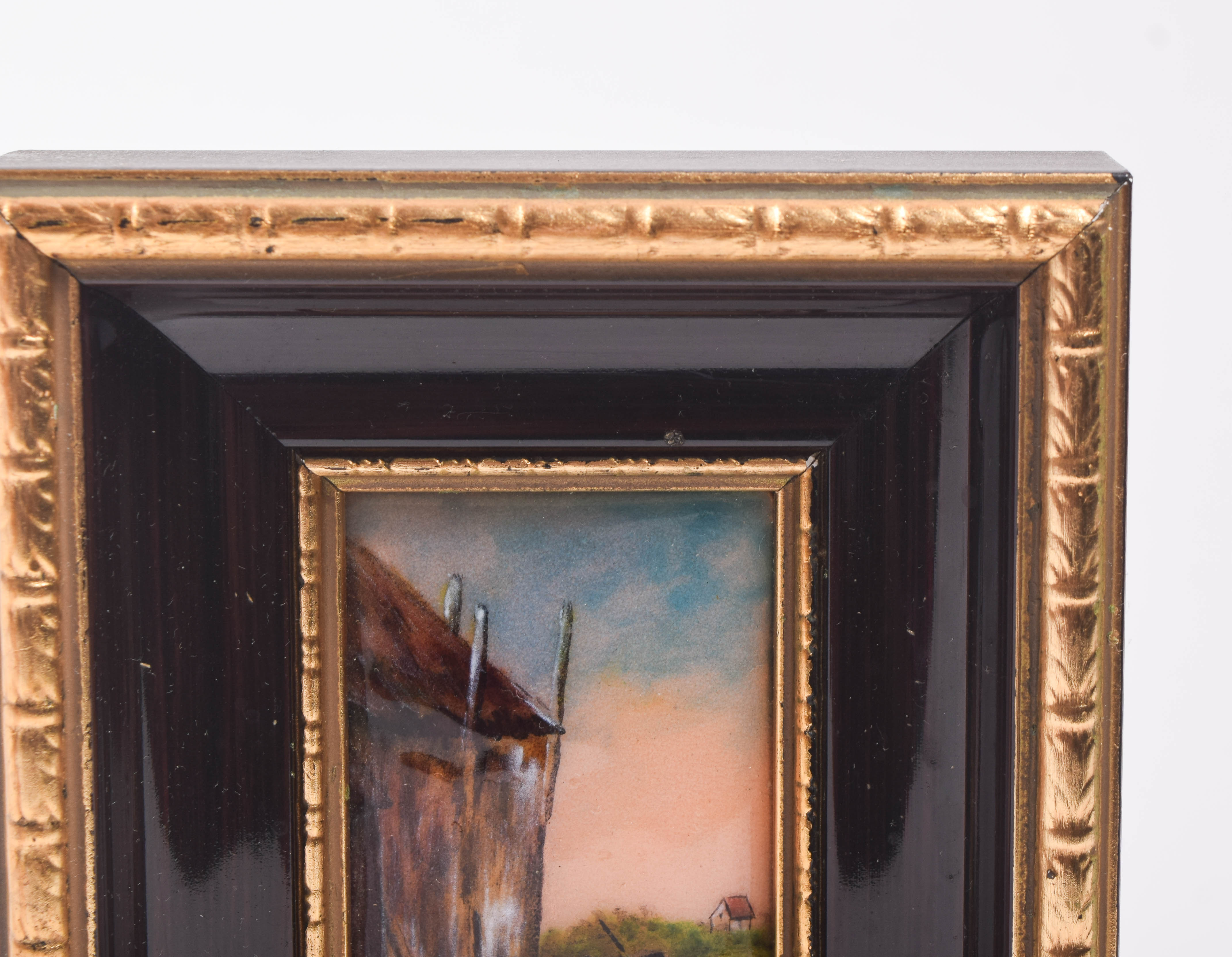 Collection of Vintage Limoge Hand Painted Porcelain Tiles