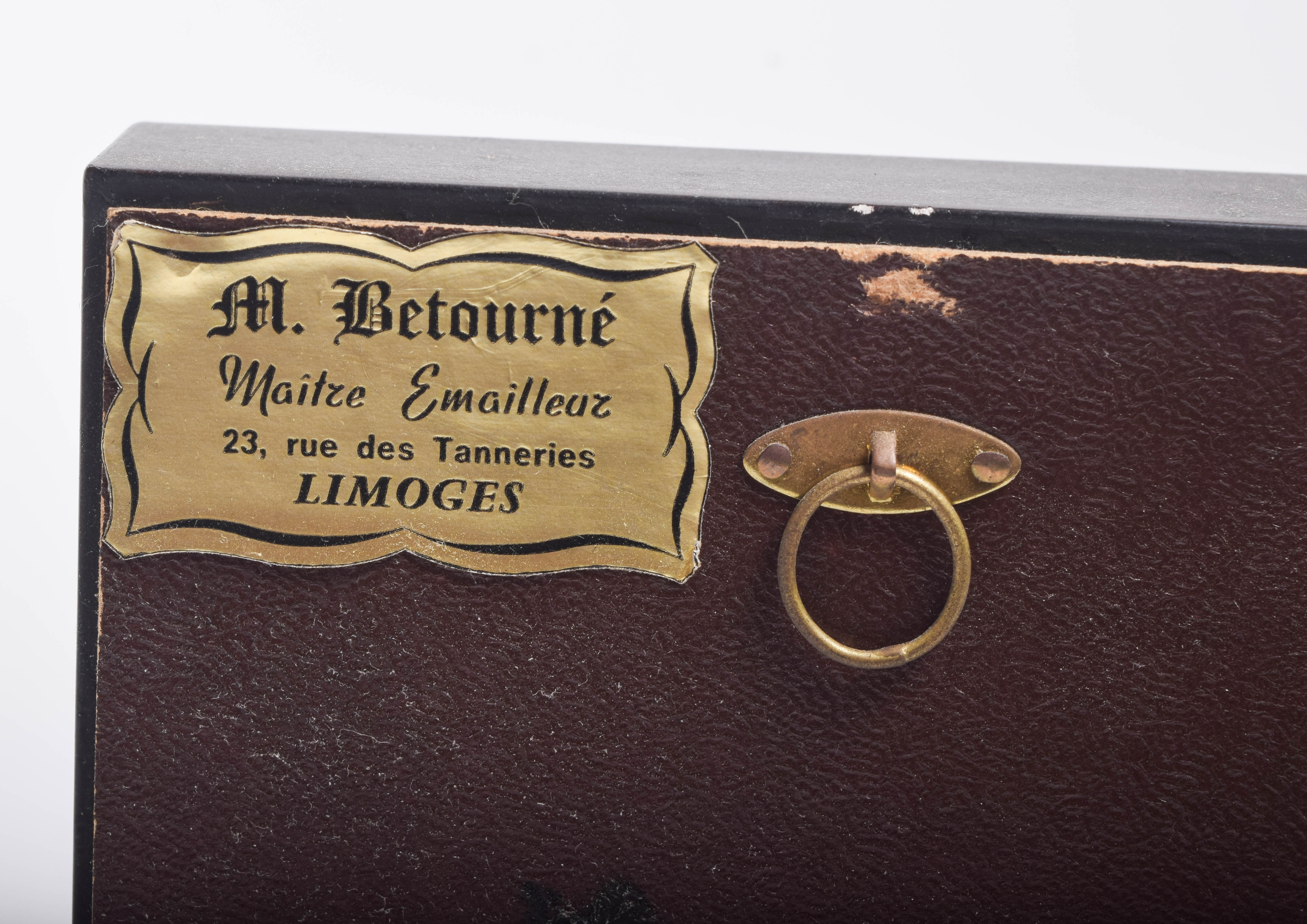 Collection of Vintage Limoge Hand Painted Porcelain Tiles