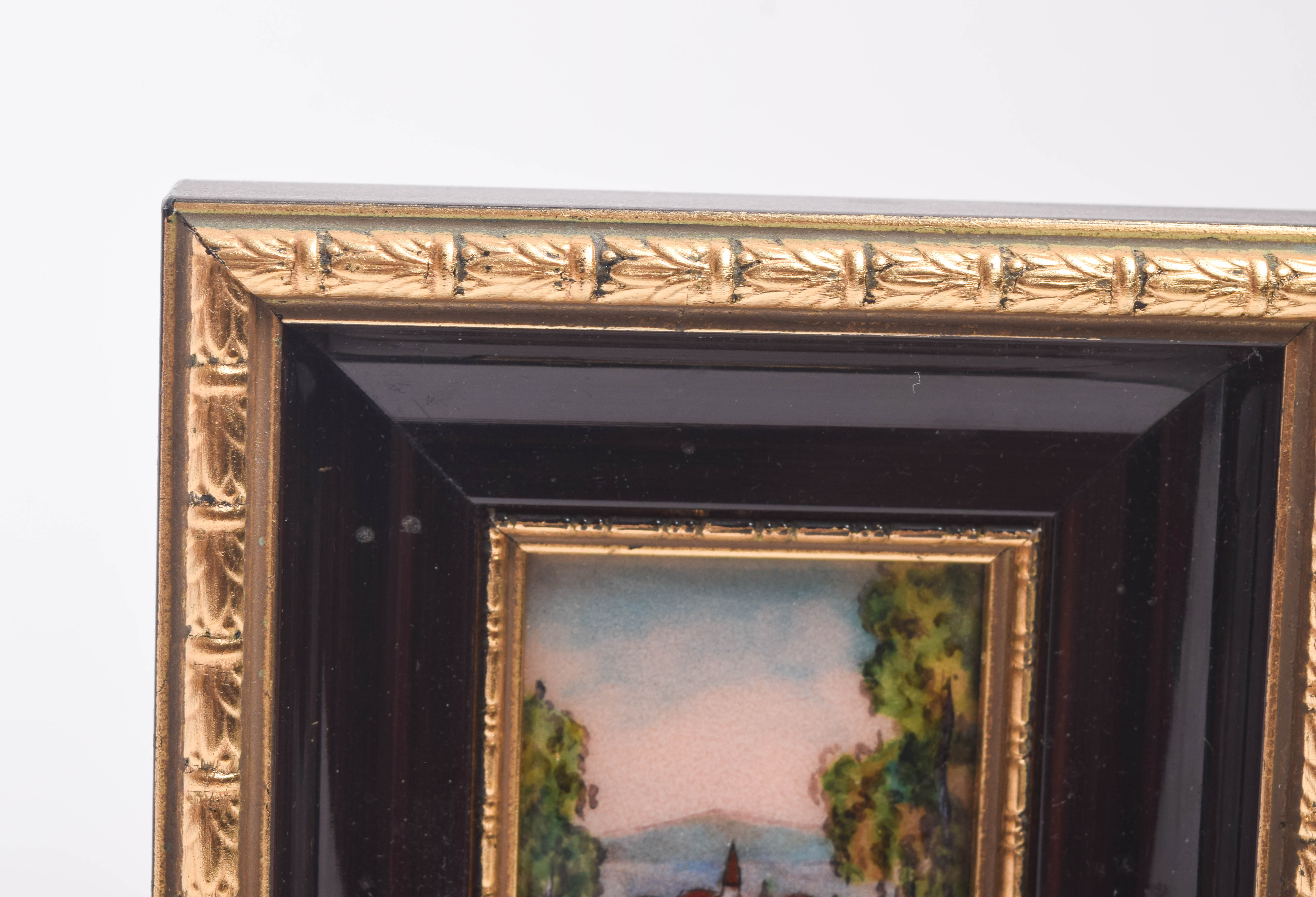 Collection of Vintage Limoge Hand Painted Porcelain Tiles