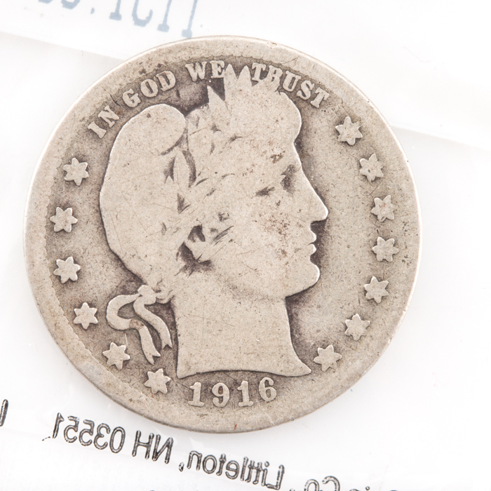 1916-D Barber Quarter