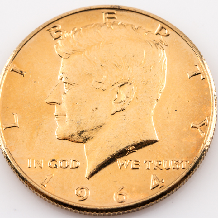Gold Tone 1964 Kennedy Half Dollar
