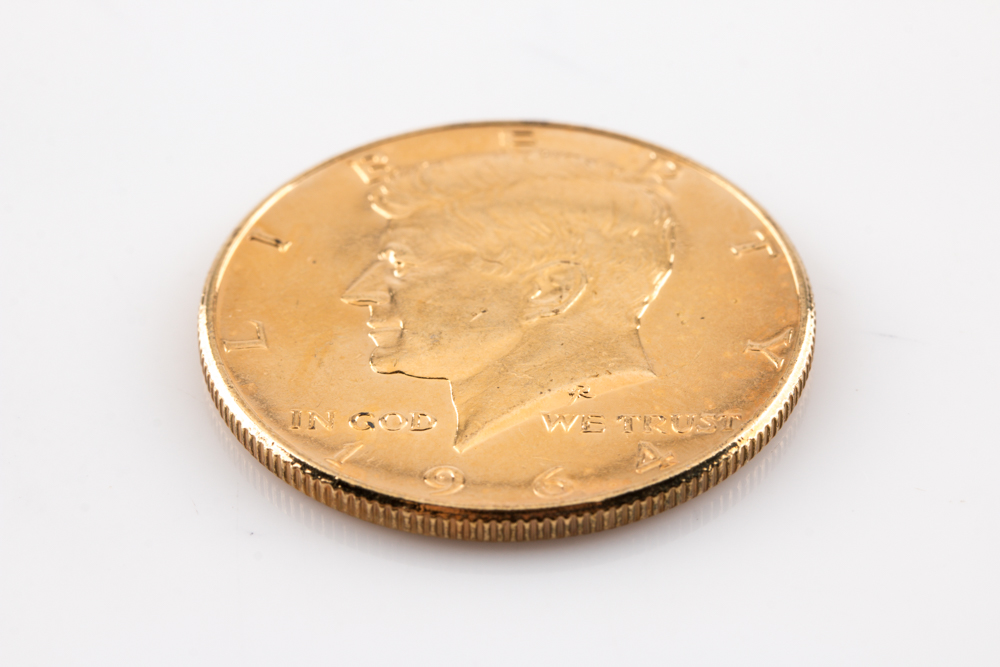 Gold Tone 1964 Kennedy Half Dollar