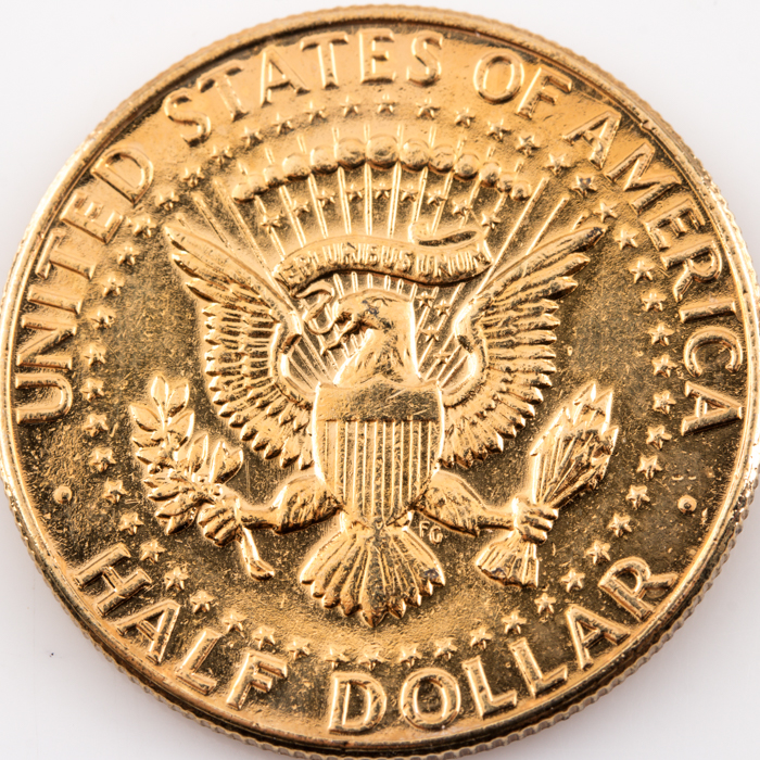 Gold Tone 1964 Kennedy Half Dollar