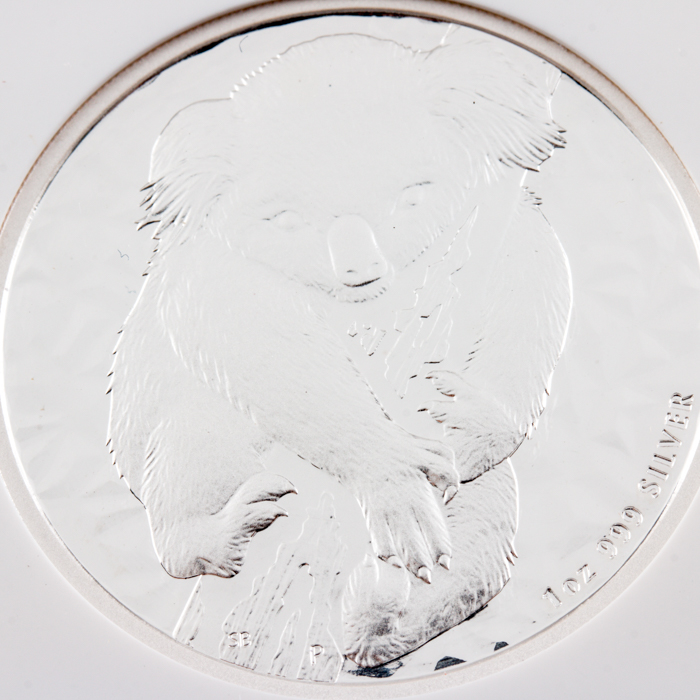 Graded MS 69 (by NGC) 2007 Australia $1 Koala Silver Bullion Coin