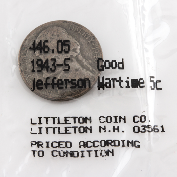 Group of (6) Wartime Jefferson Nickels