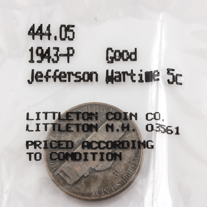 Group of (6) Wartime Jefferson Nickels