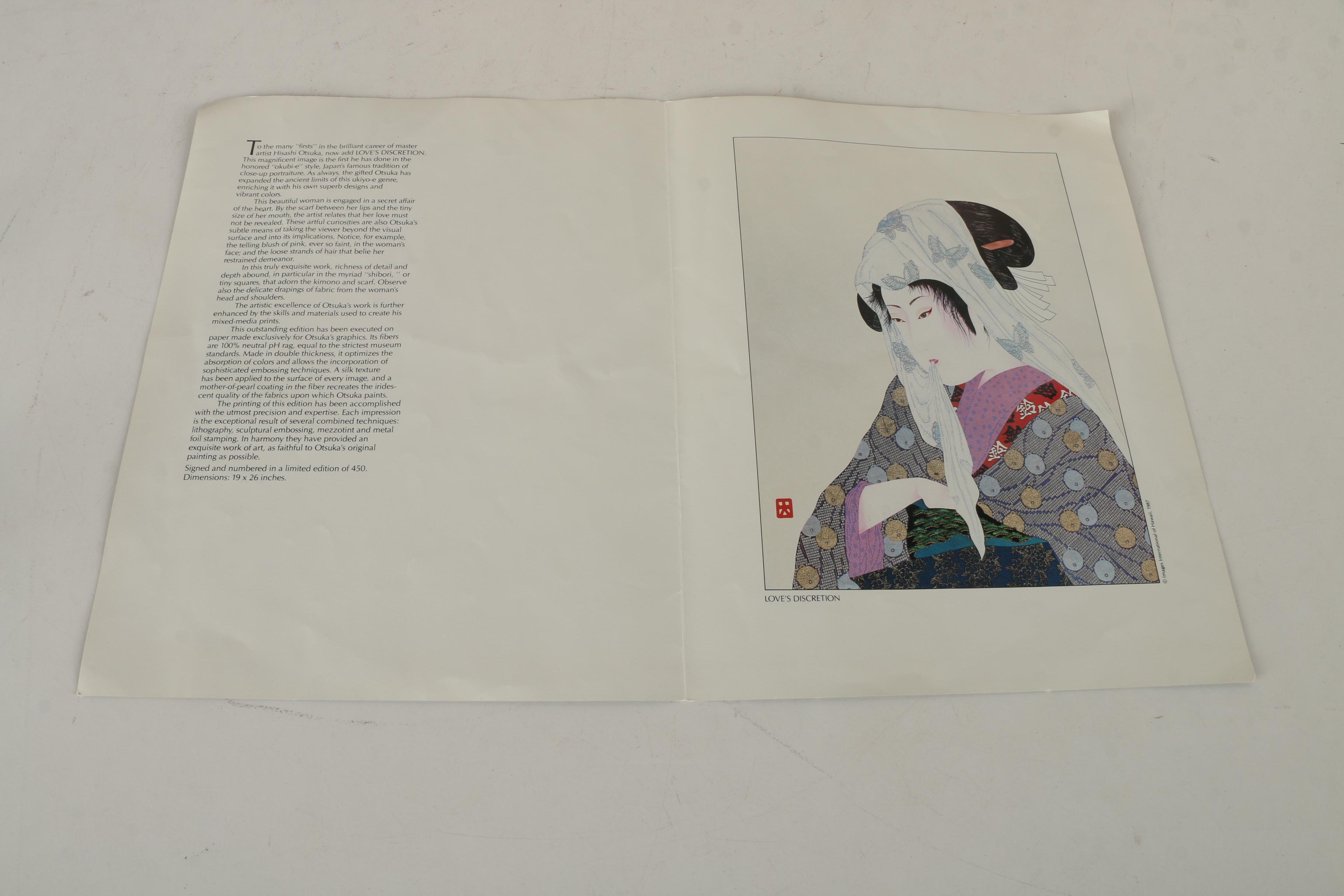 Hisashi Otsuka Limited Edition Giclee  Print on  paper "Loves Discretion"