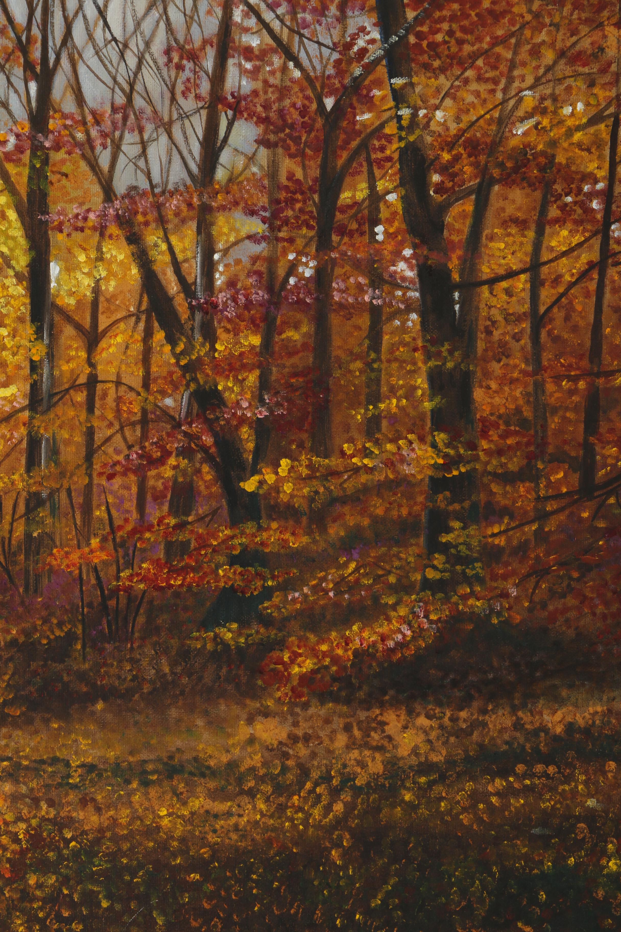 Emily Neville Oil Painting on Canvas Board of a Landscape