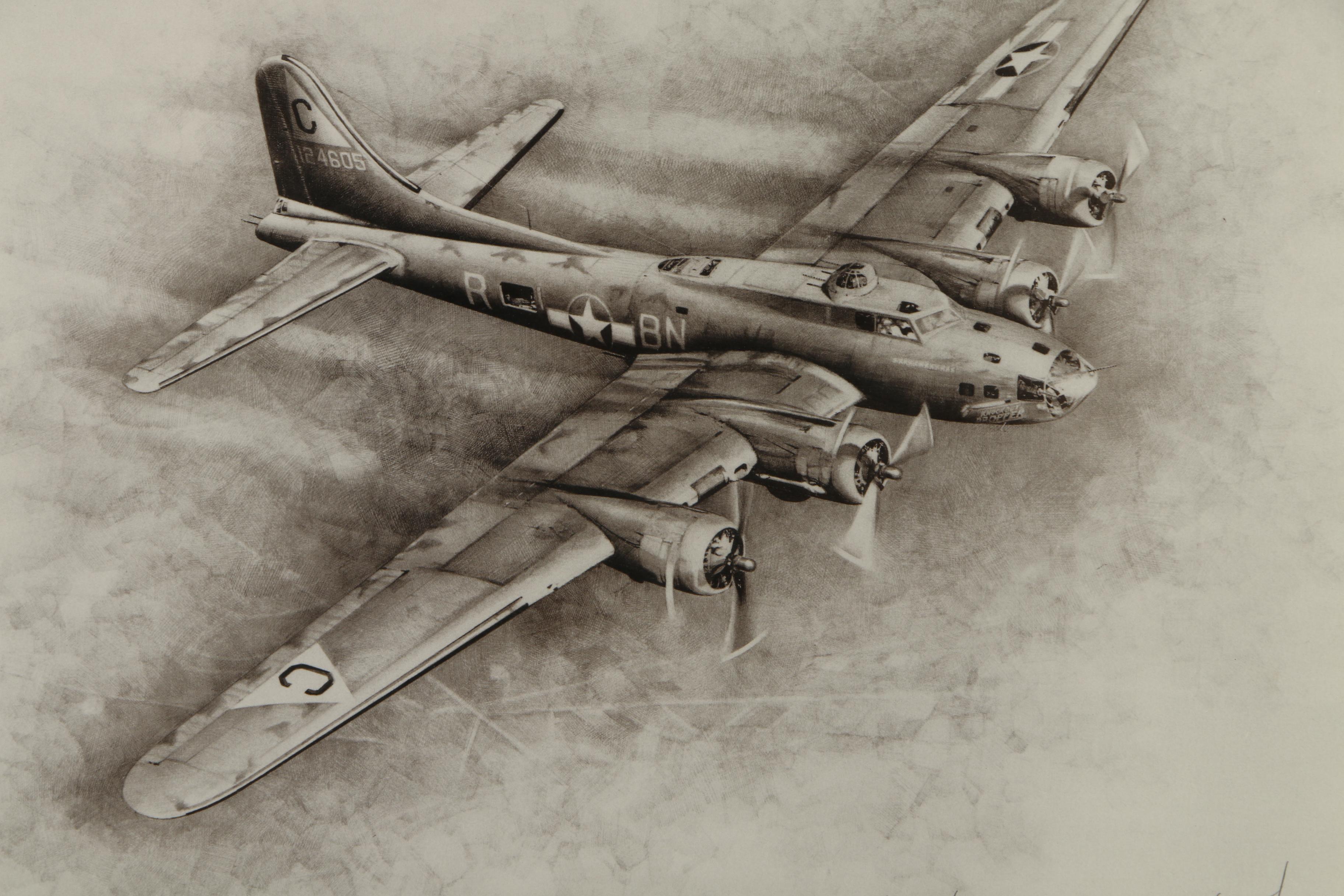 Two Signed Limited Edition Offset Lithographs of Planes