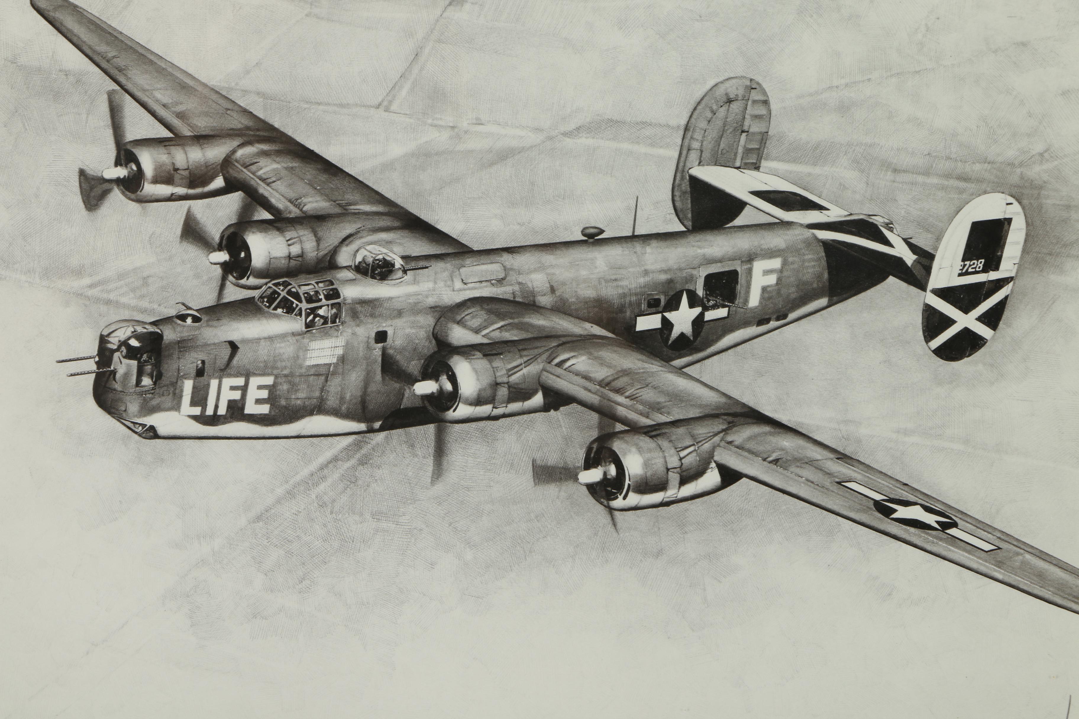 Two Signed Limited Edition Offset Lithographs of Planes