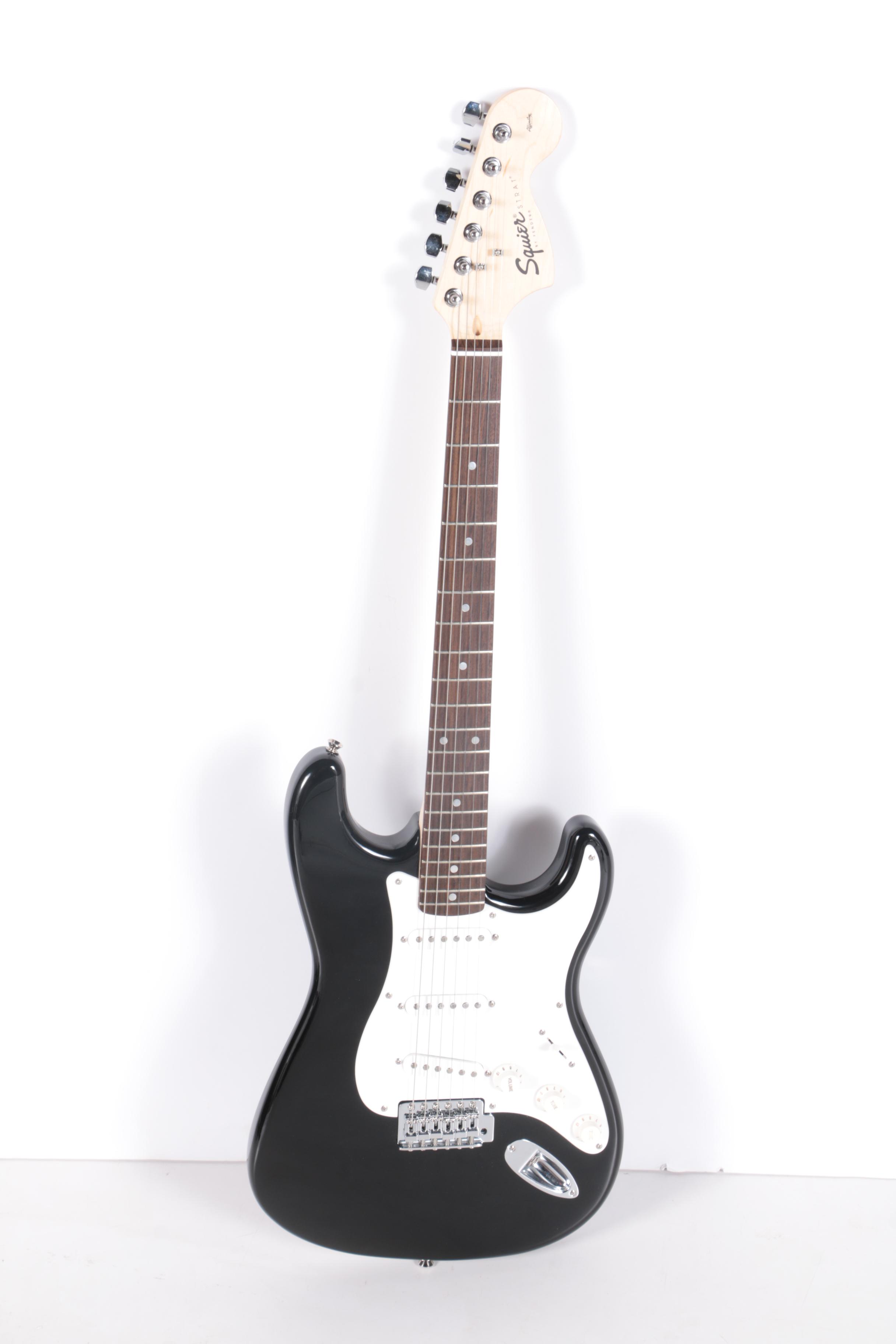 Squier Stratocaster Electric Guitar and Crate Practice Amplifier