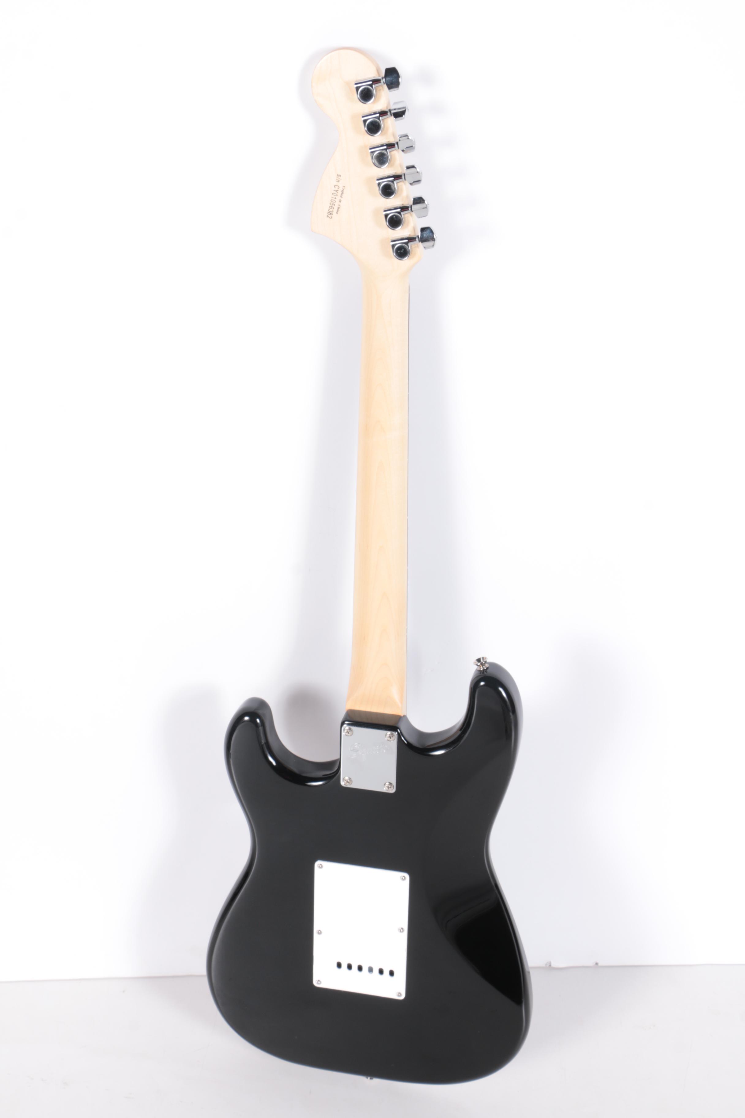 Squier Stratocaster Electric Guitar and Crate Practice Amplifier