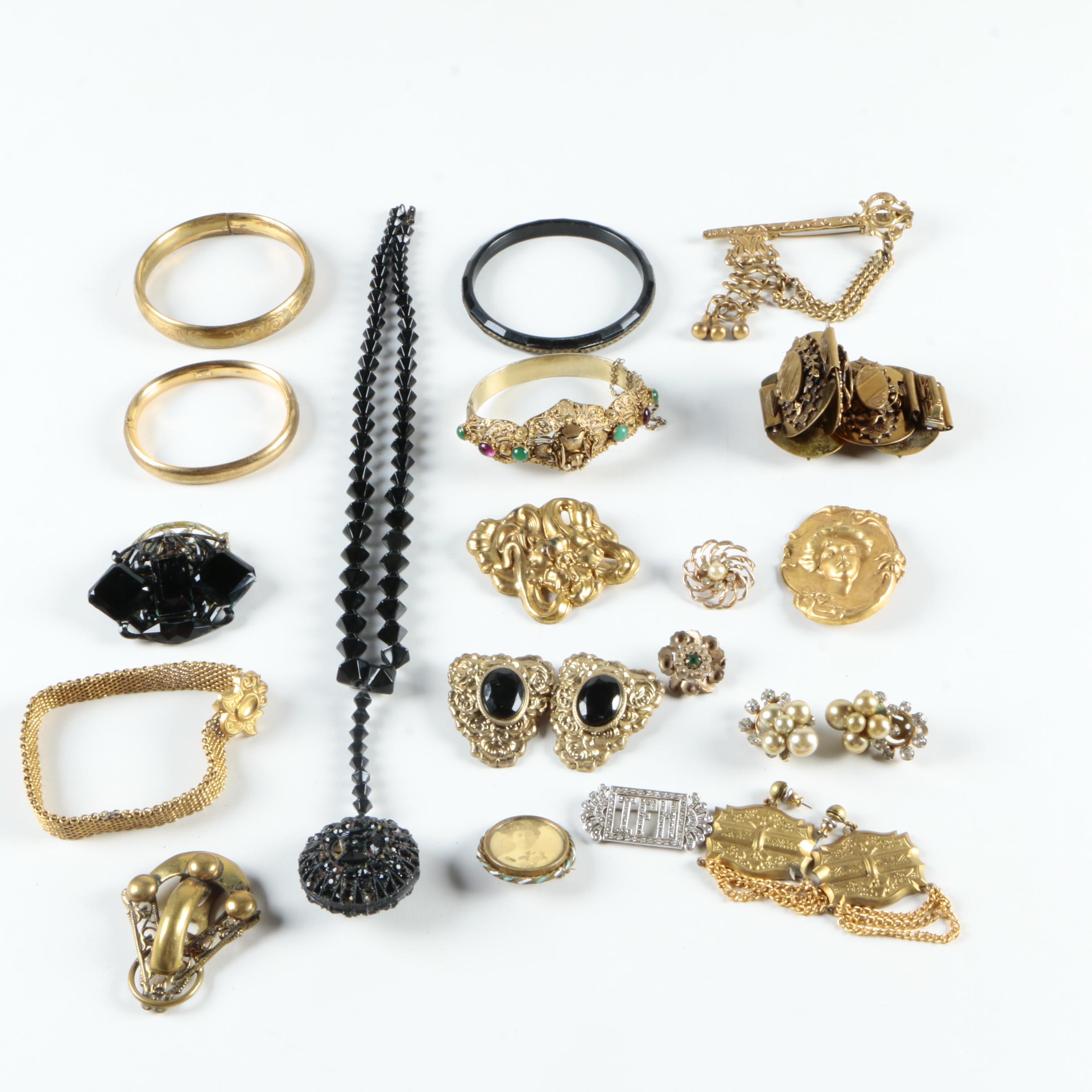 Vintage and Victorian Inspired Jewelry Including Portrait Brooch