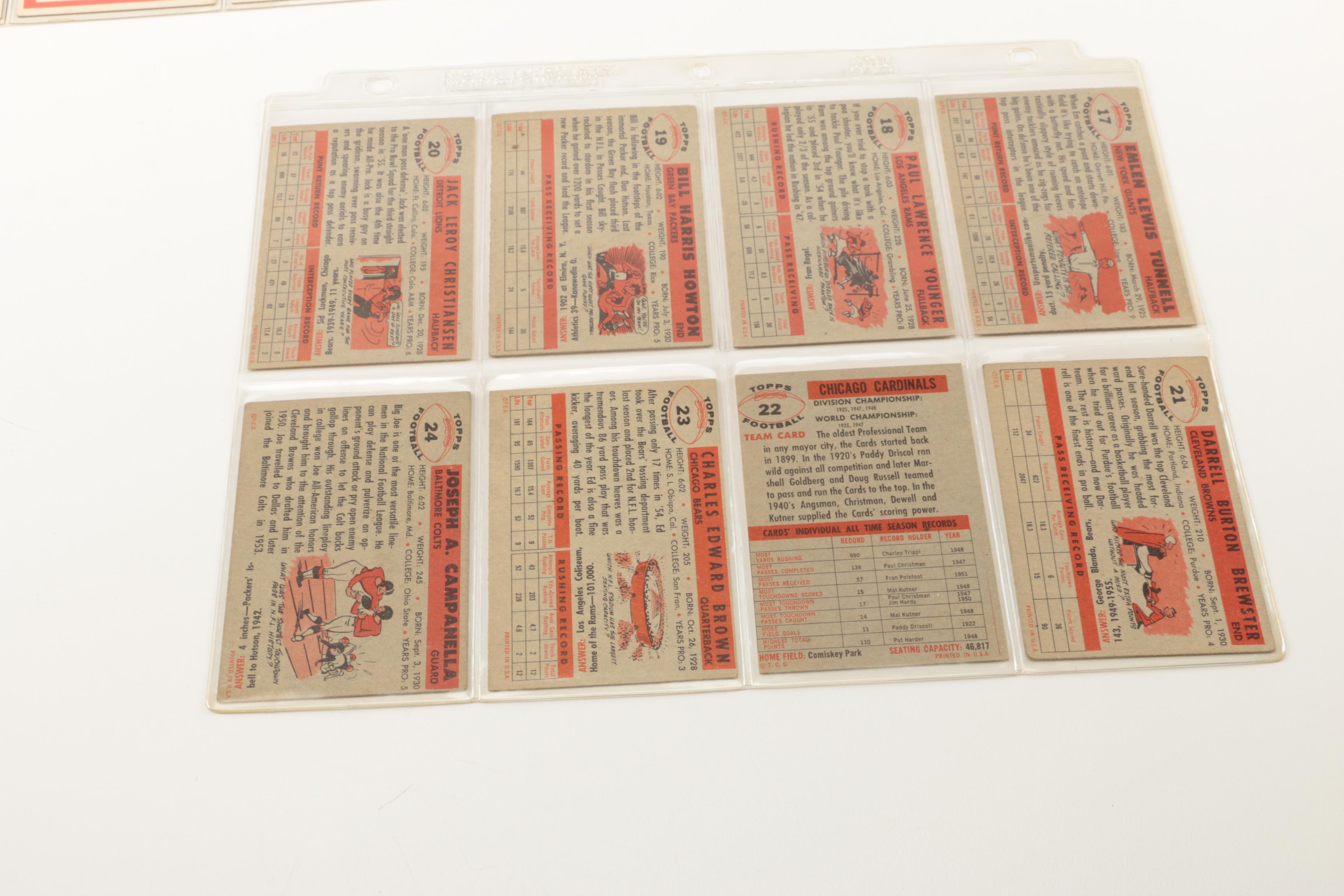 1950s Topps Football Cards