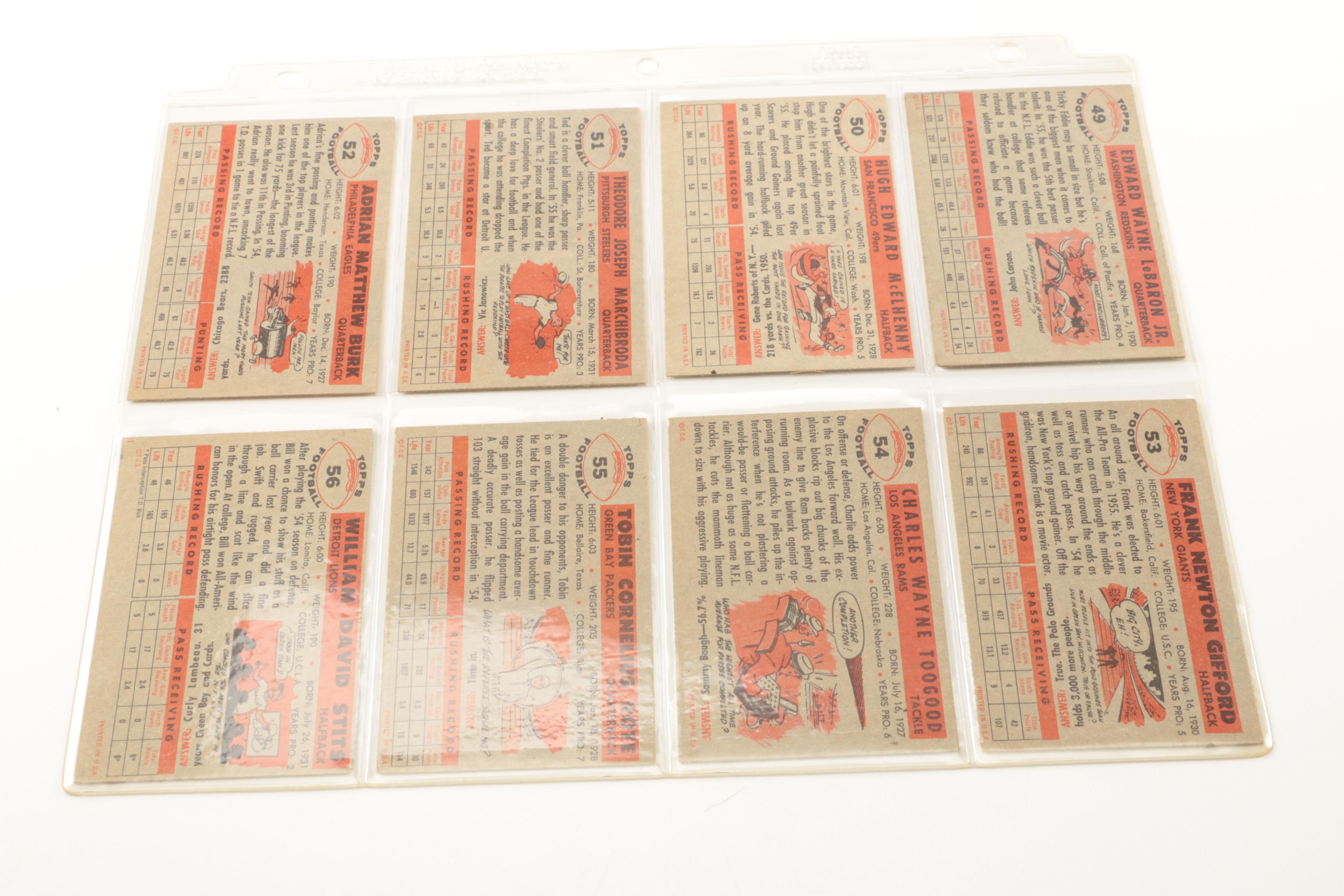 1950s Topps Football Cards