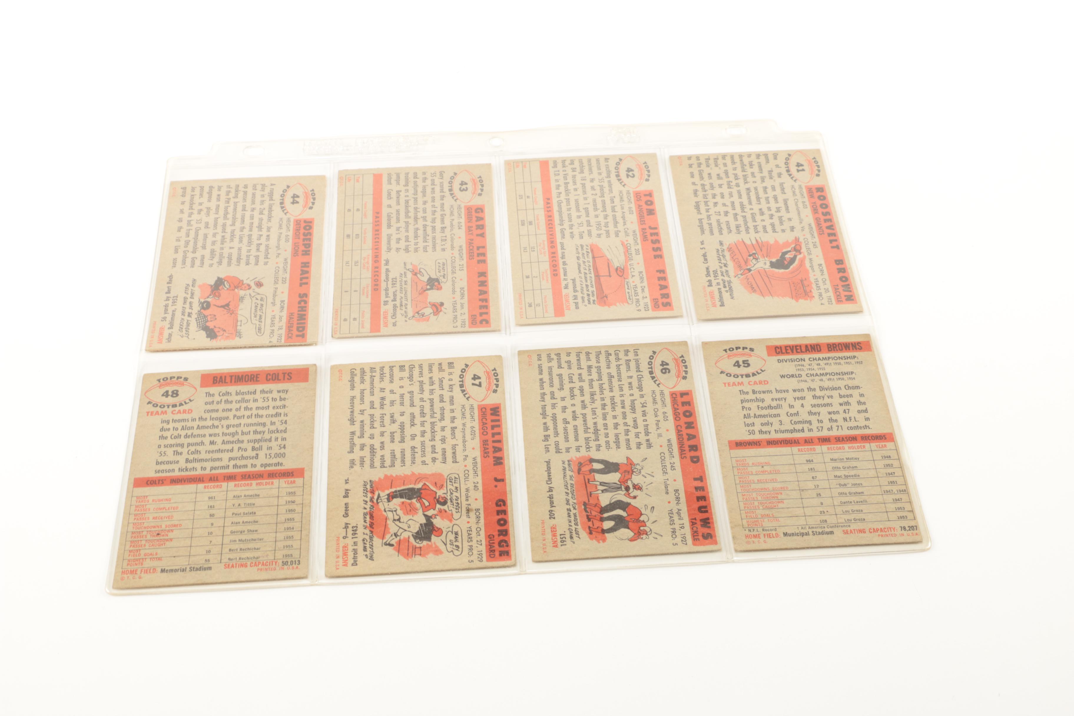 1950s Topps Football Cards