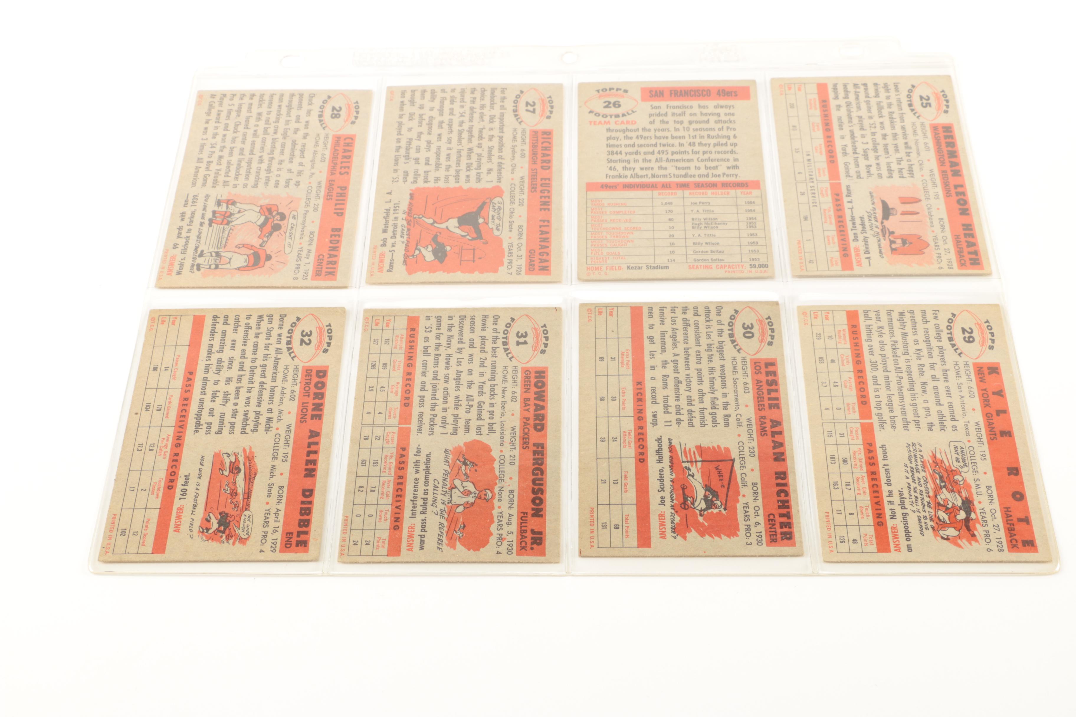 1950s Topps Football Cards