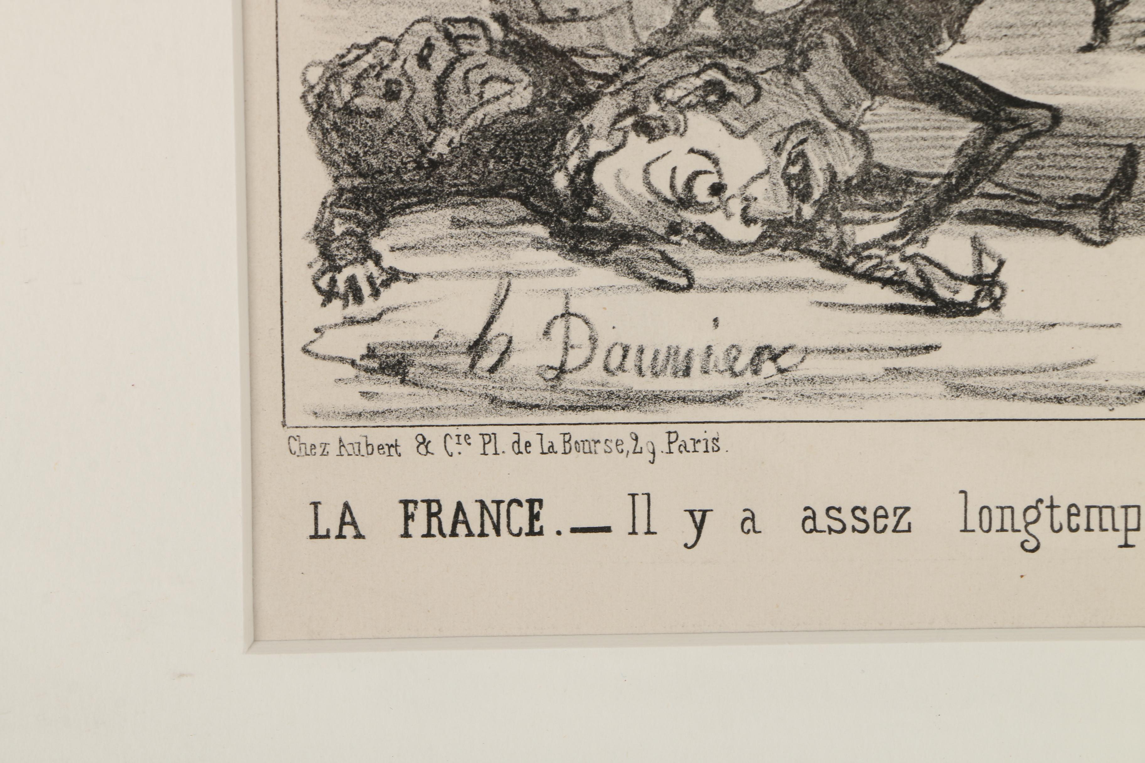 Honore Daumier Lithographs of Political Cartoons on Paper