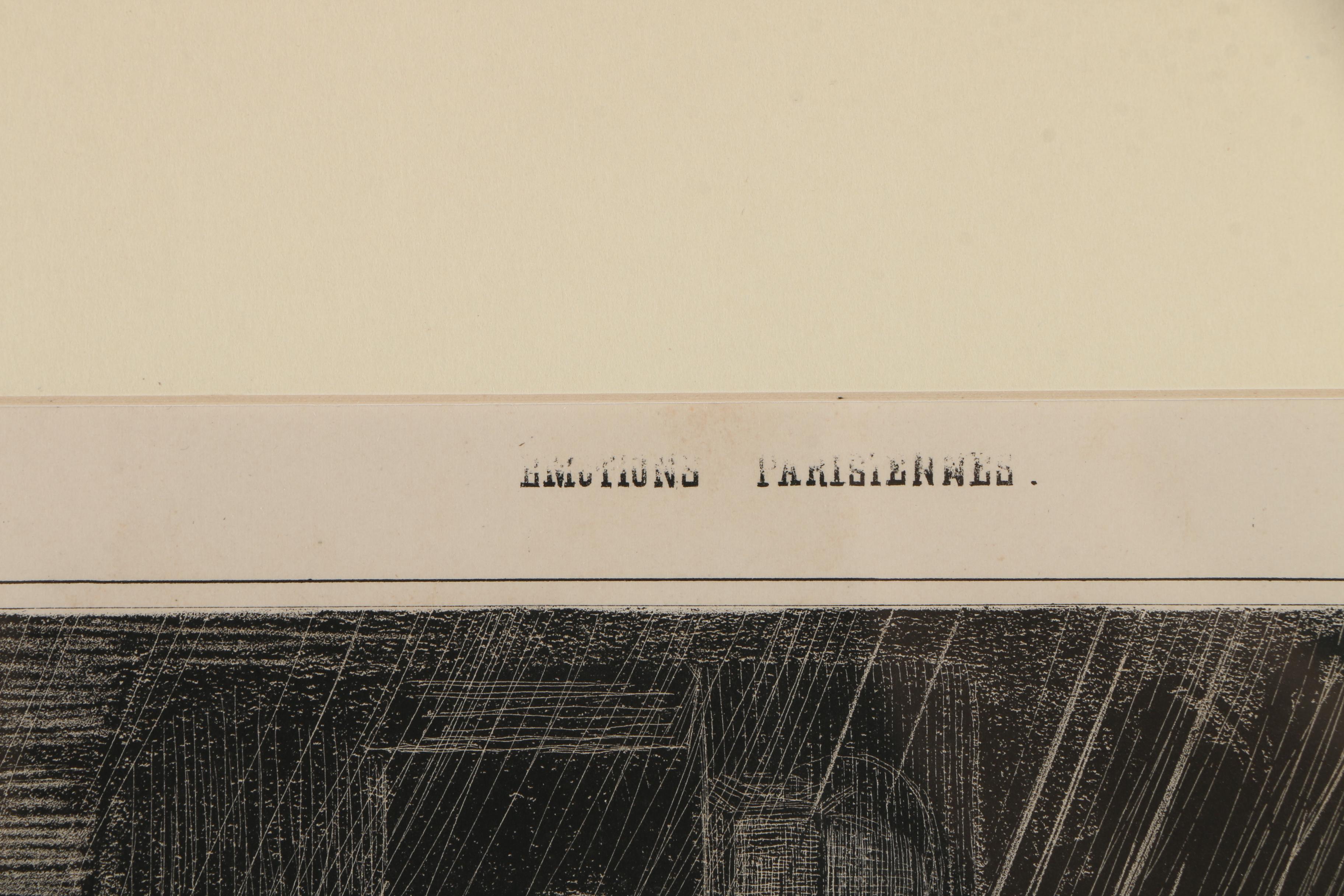 Honore Daumier Lithographs of Political Cartoons on Paper