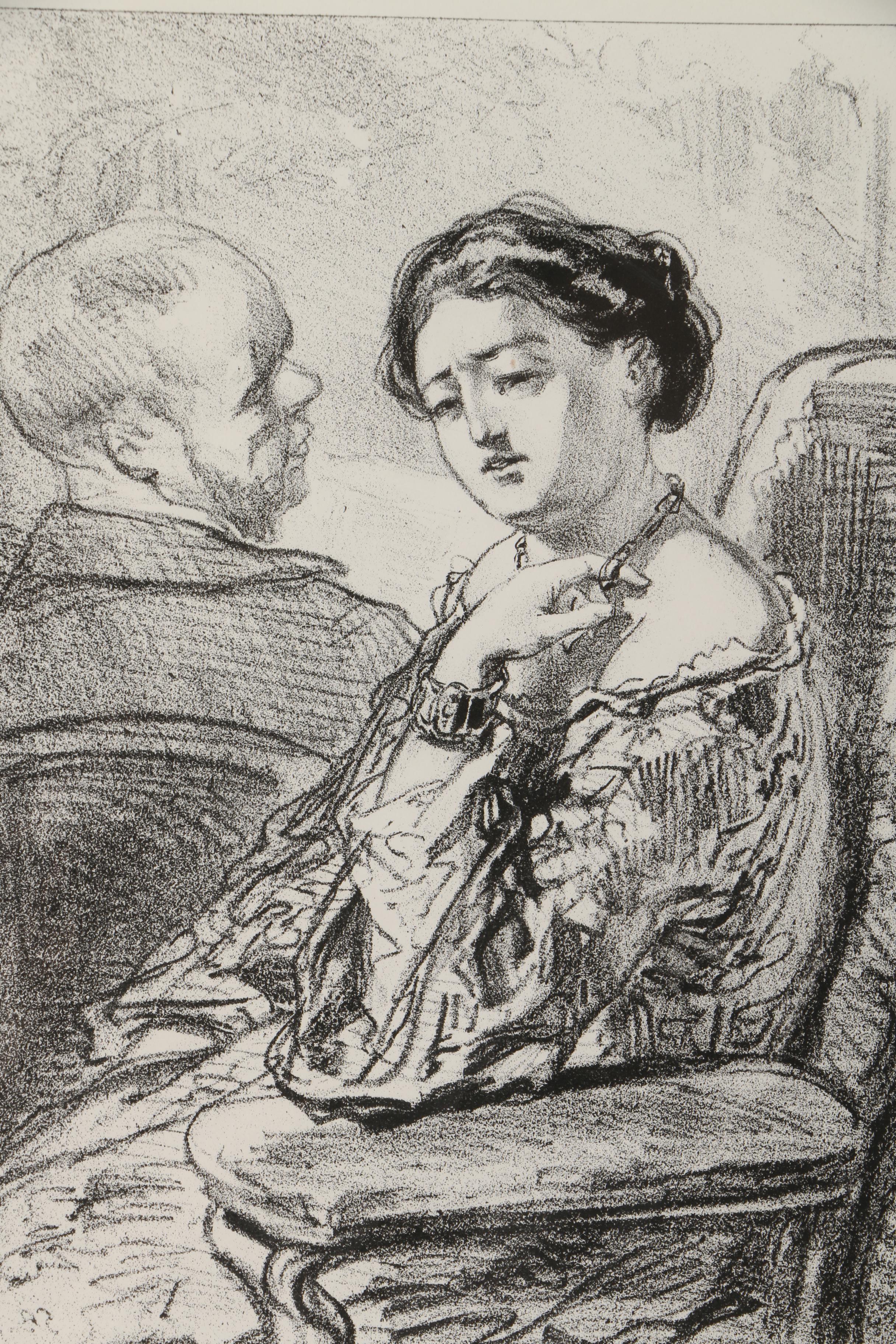 Collection of French Satirical Lithographs on Paper including Daumier