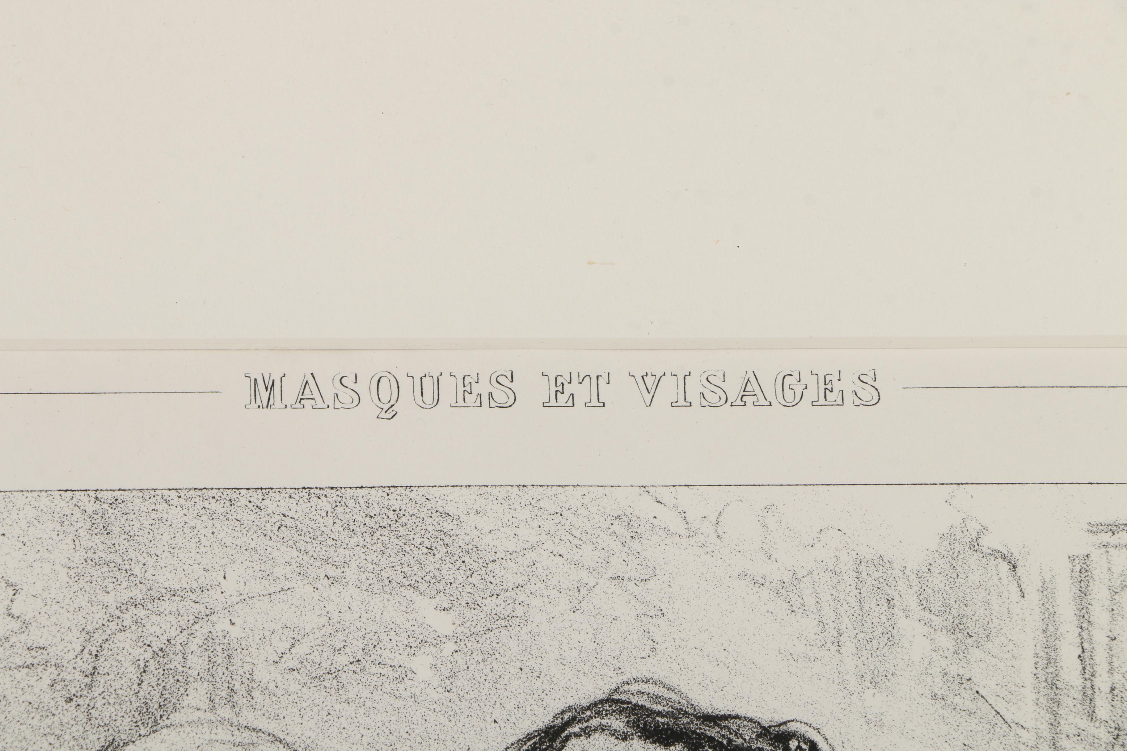 Collection of French Satirical Lithographs on Paper including Daumier