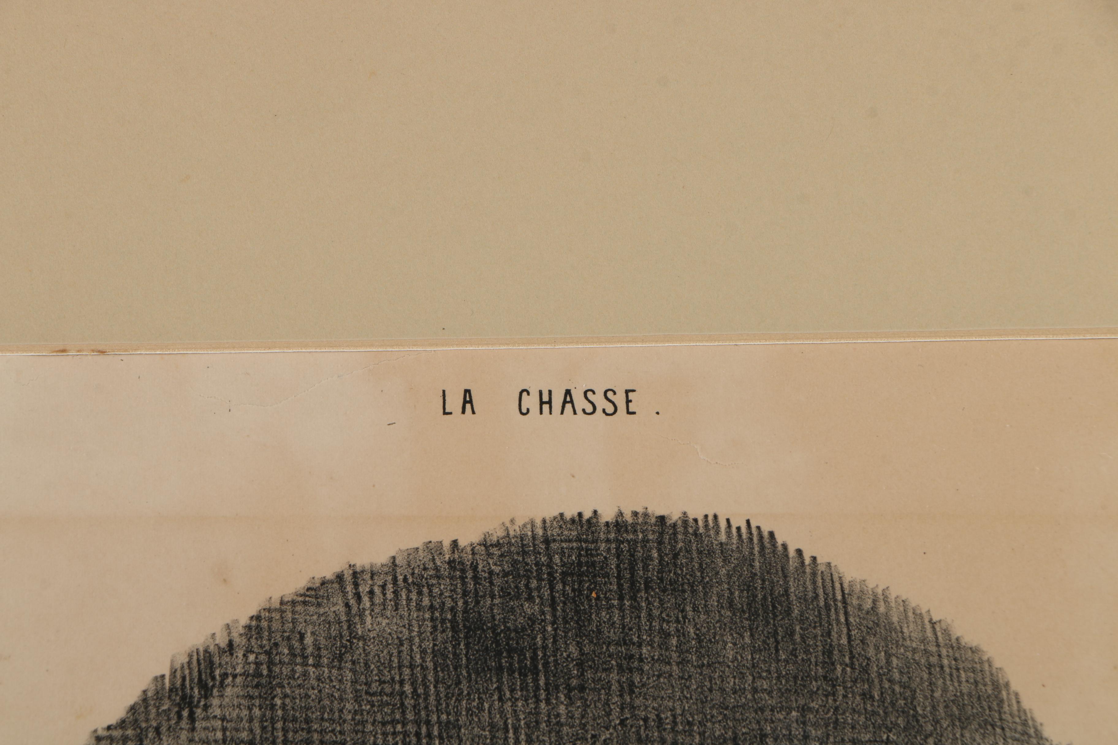 Collection of French Satirical Lithographs on Paper including Daumier