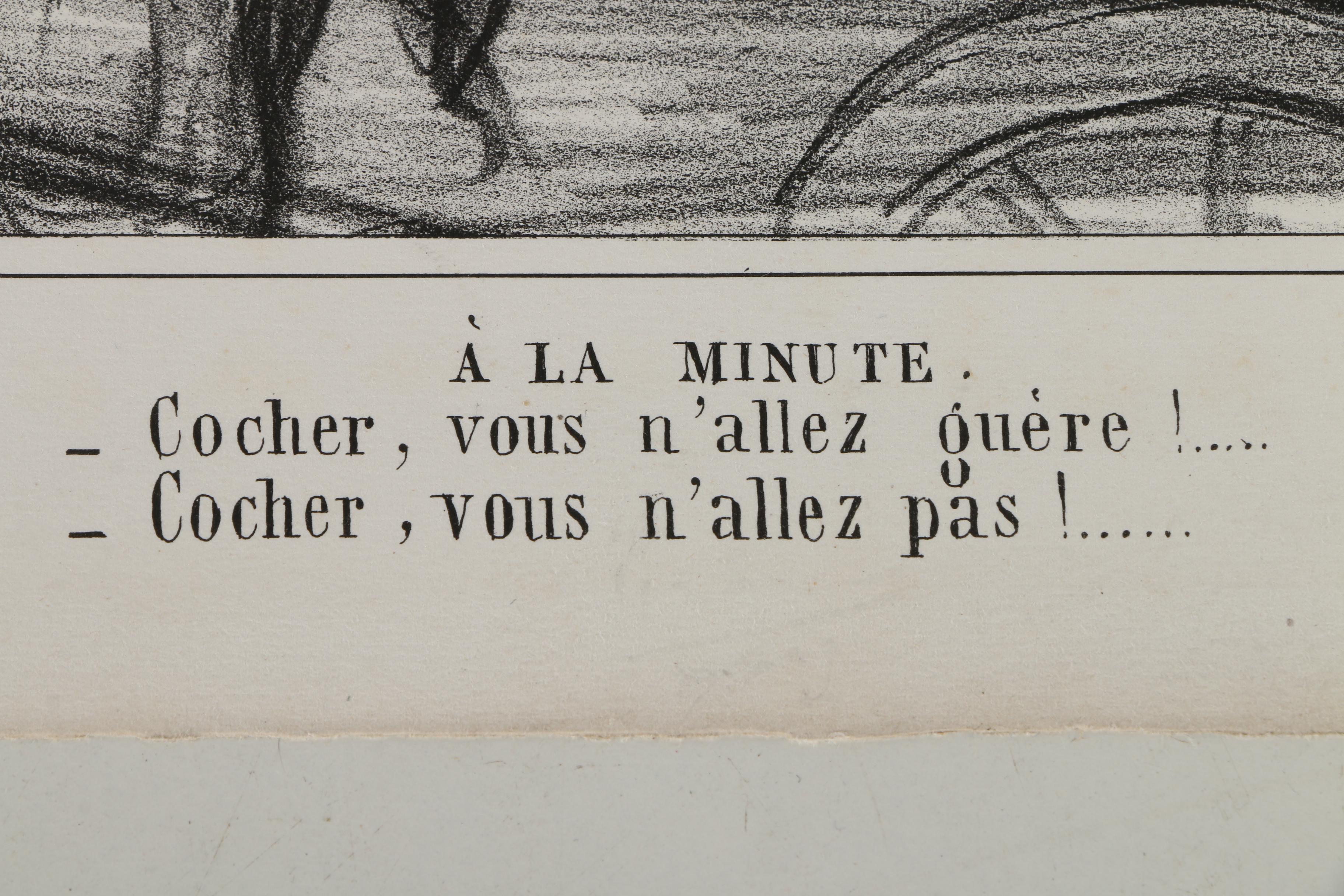 Collection of French Satirical Lithographs on Paper including Daumier