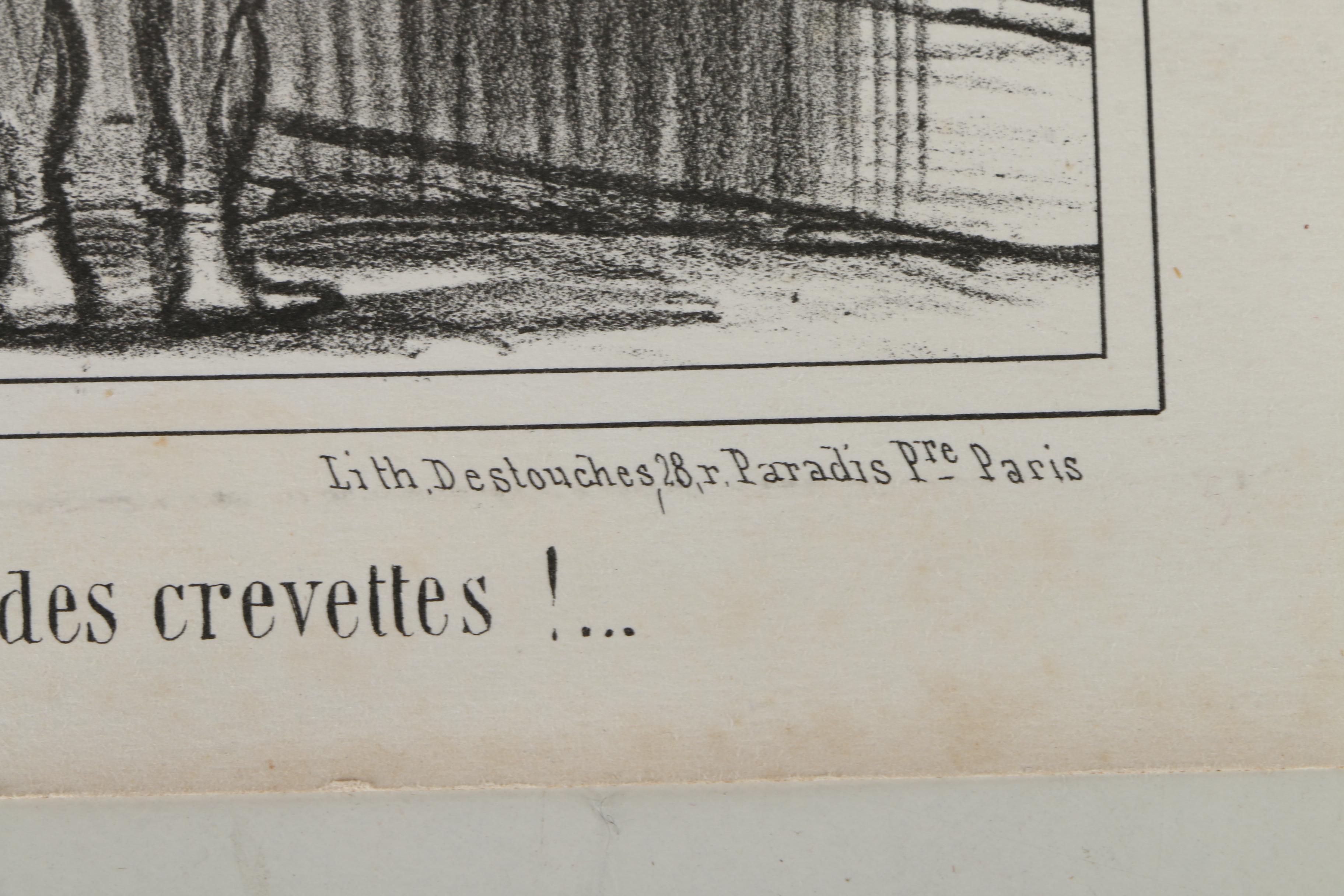 Collection of French Satirical Lithographs on Paper including Daumier