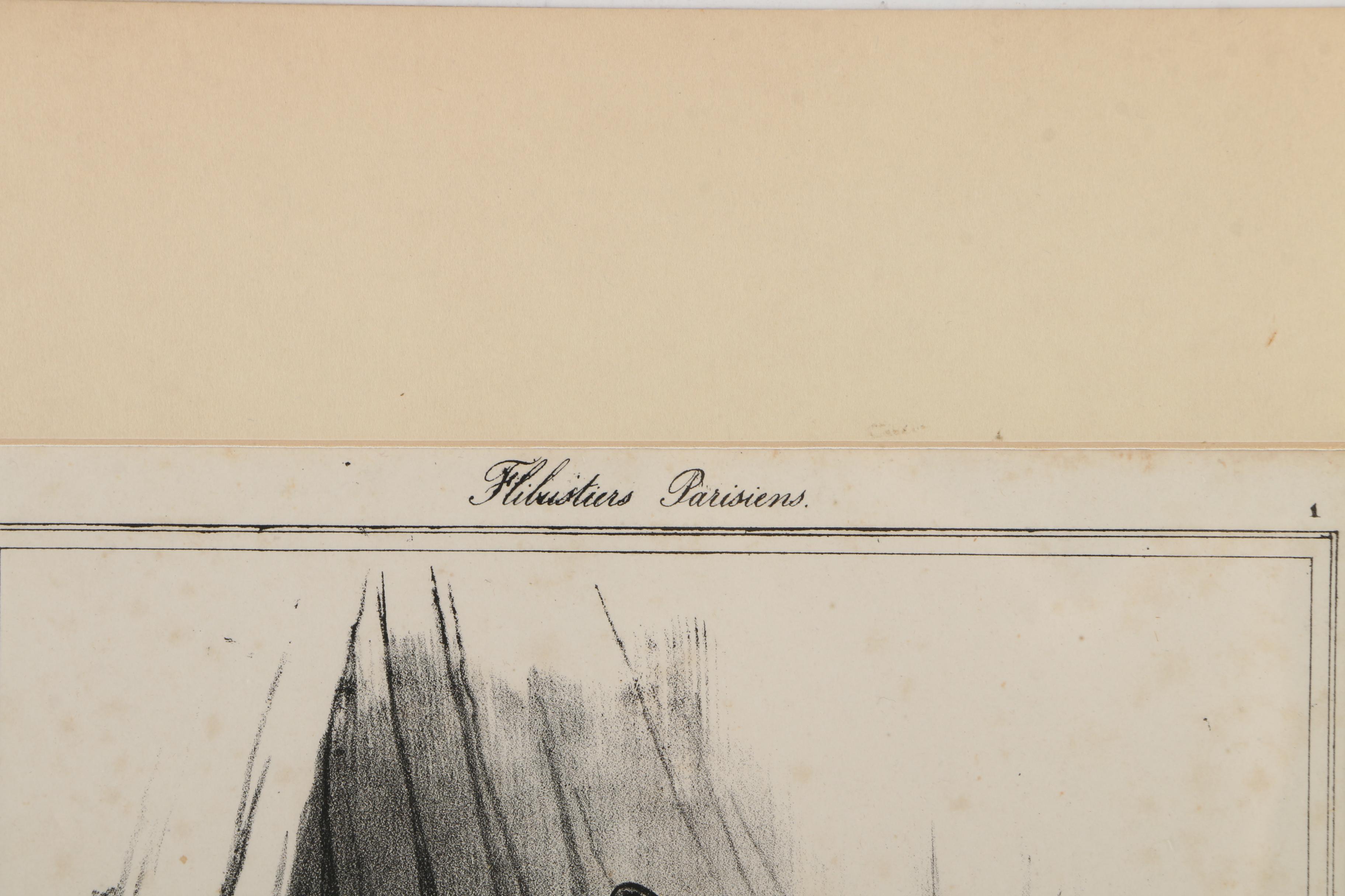 Collection of Honore Daumier Lithographs on Paper