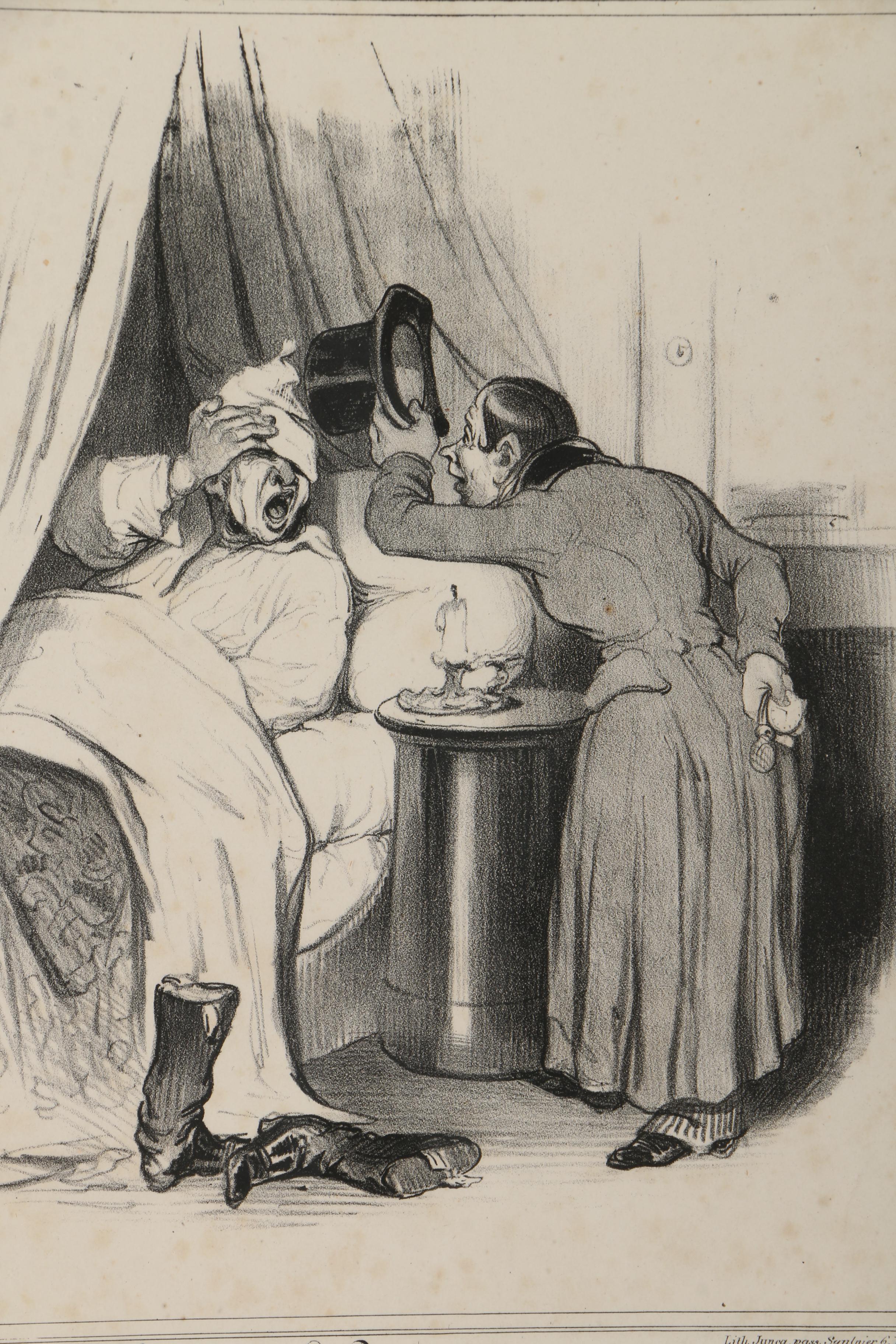 Collection of Honore Daumier Lithographs on Paper