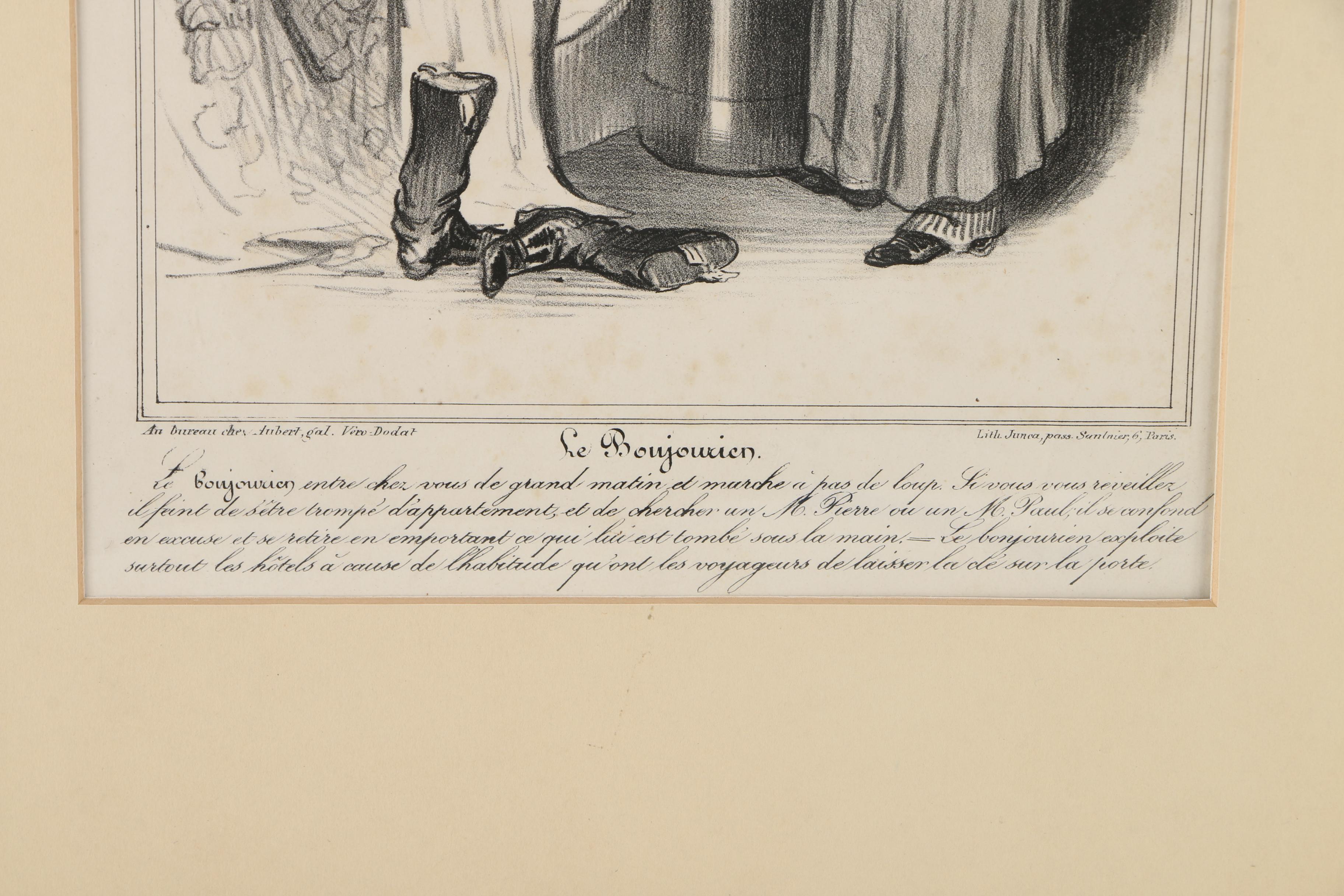 Collection of Honore Daumier Lithographs on Paper