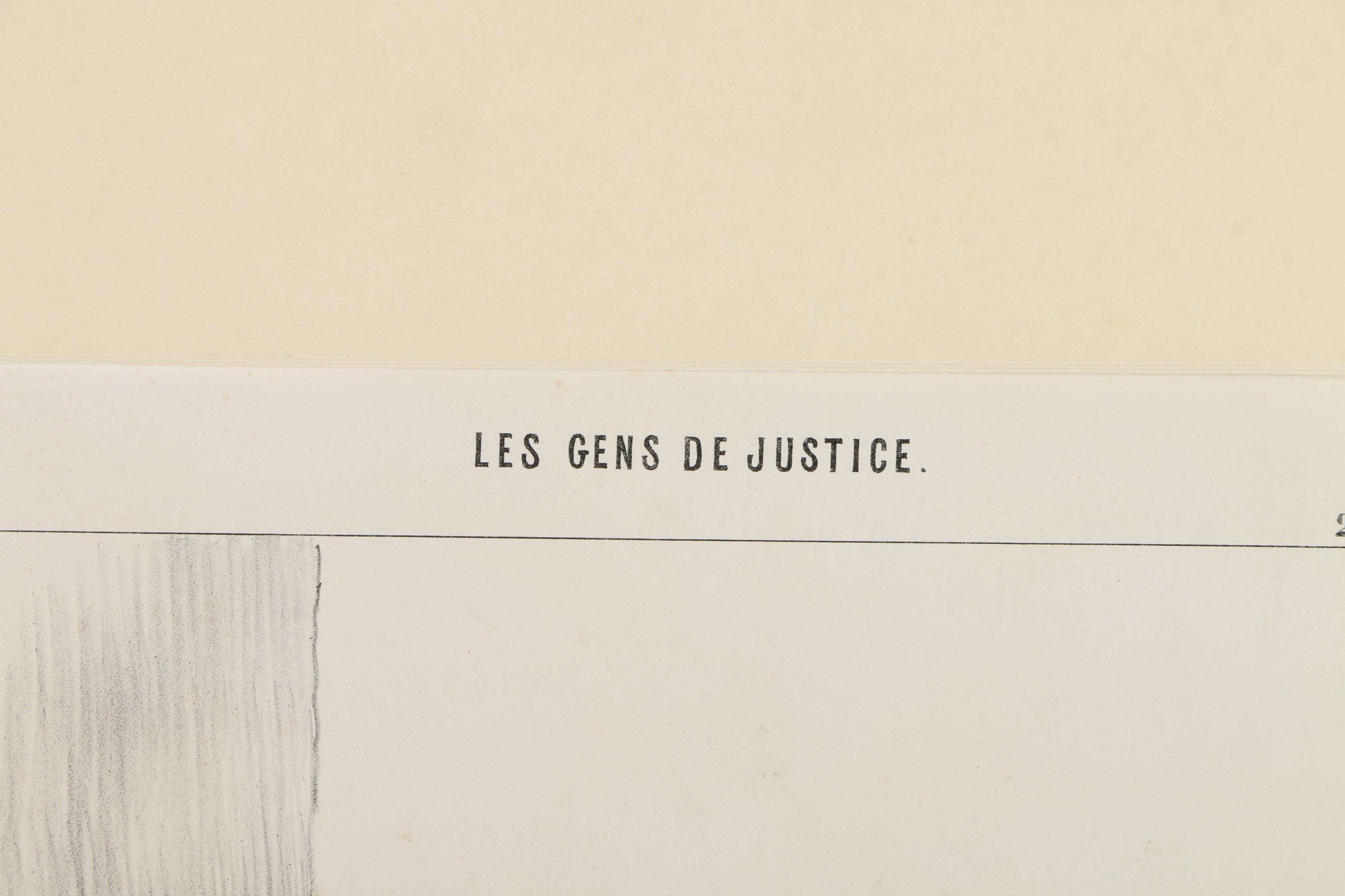 Collection of Honore Daumier Lithographs on Paper