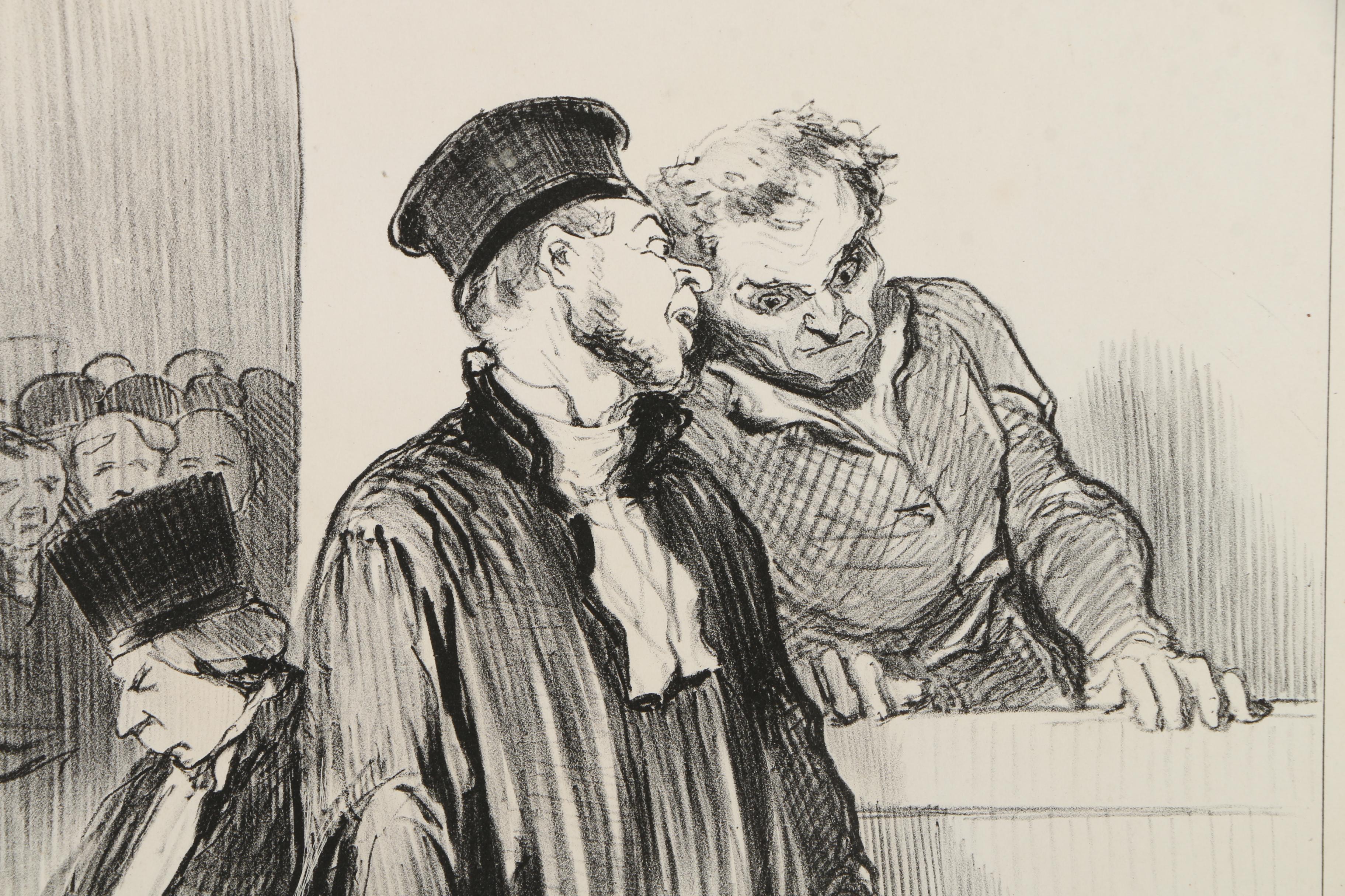 Collection of Honore Daumier Lithographs on Paper